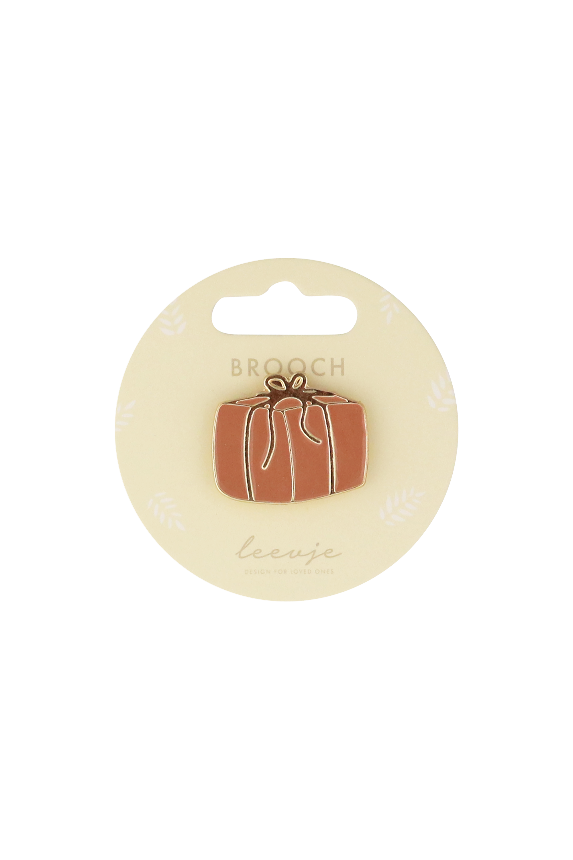 Brosche 'present'
