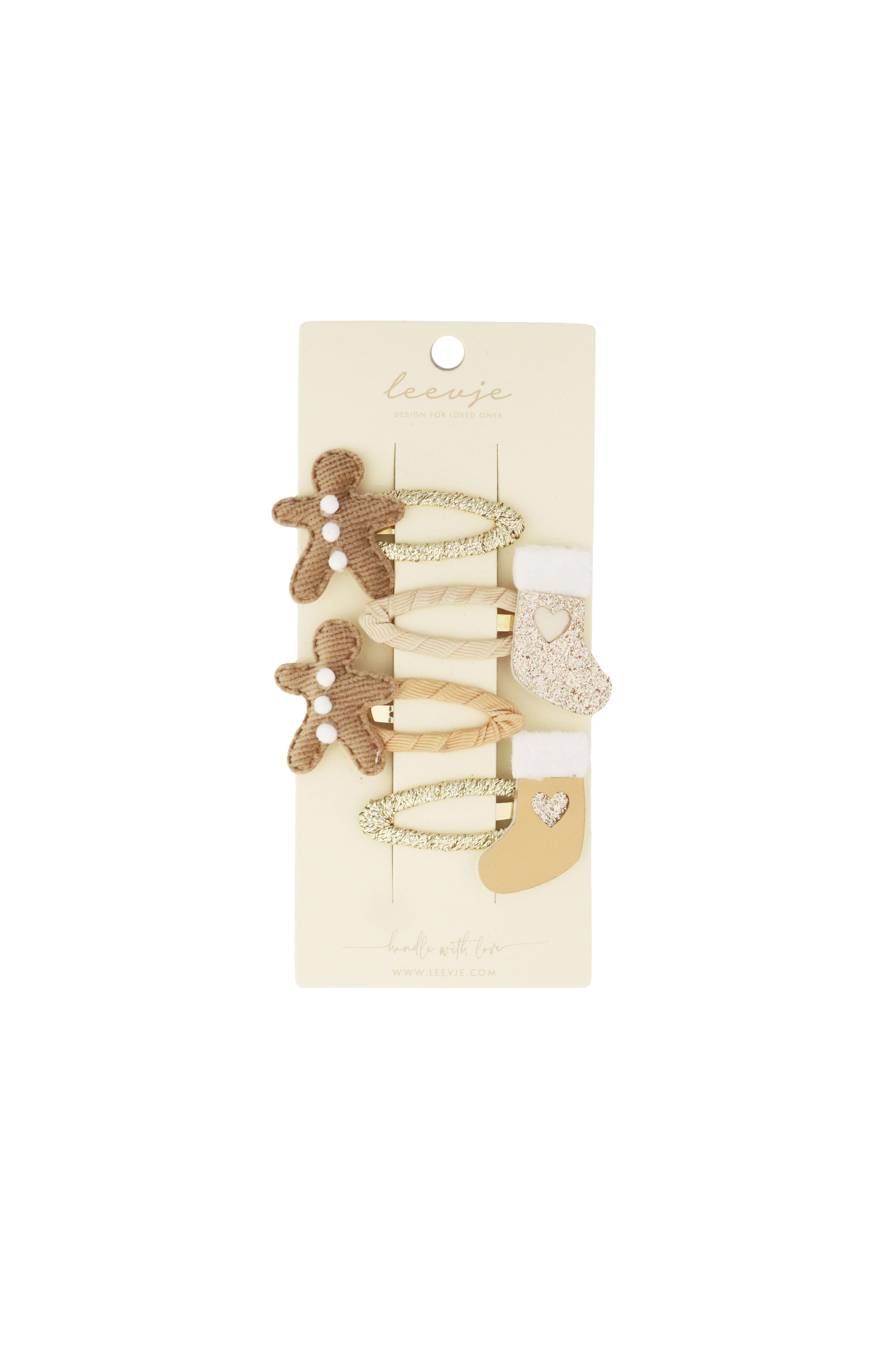 Haarspangen 'christmas stocking clips'