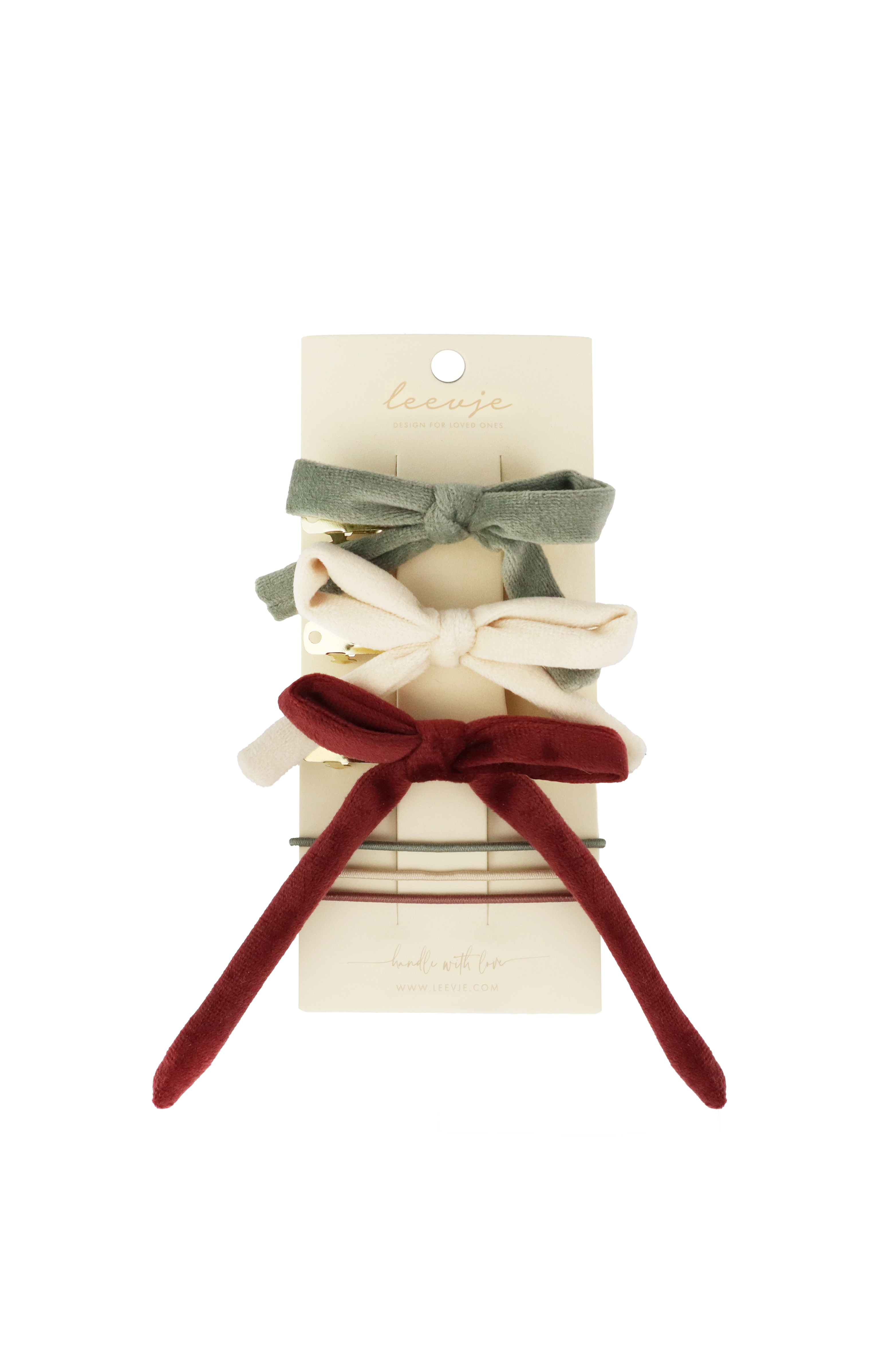 Haarspangen 'velvet bow mix'