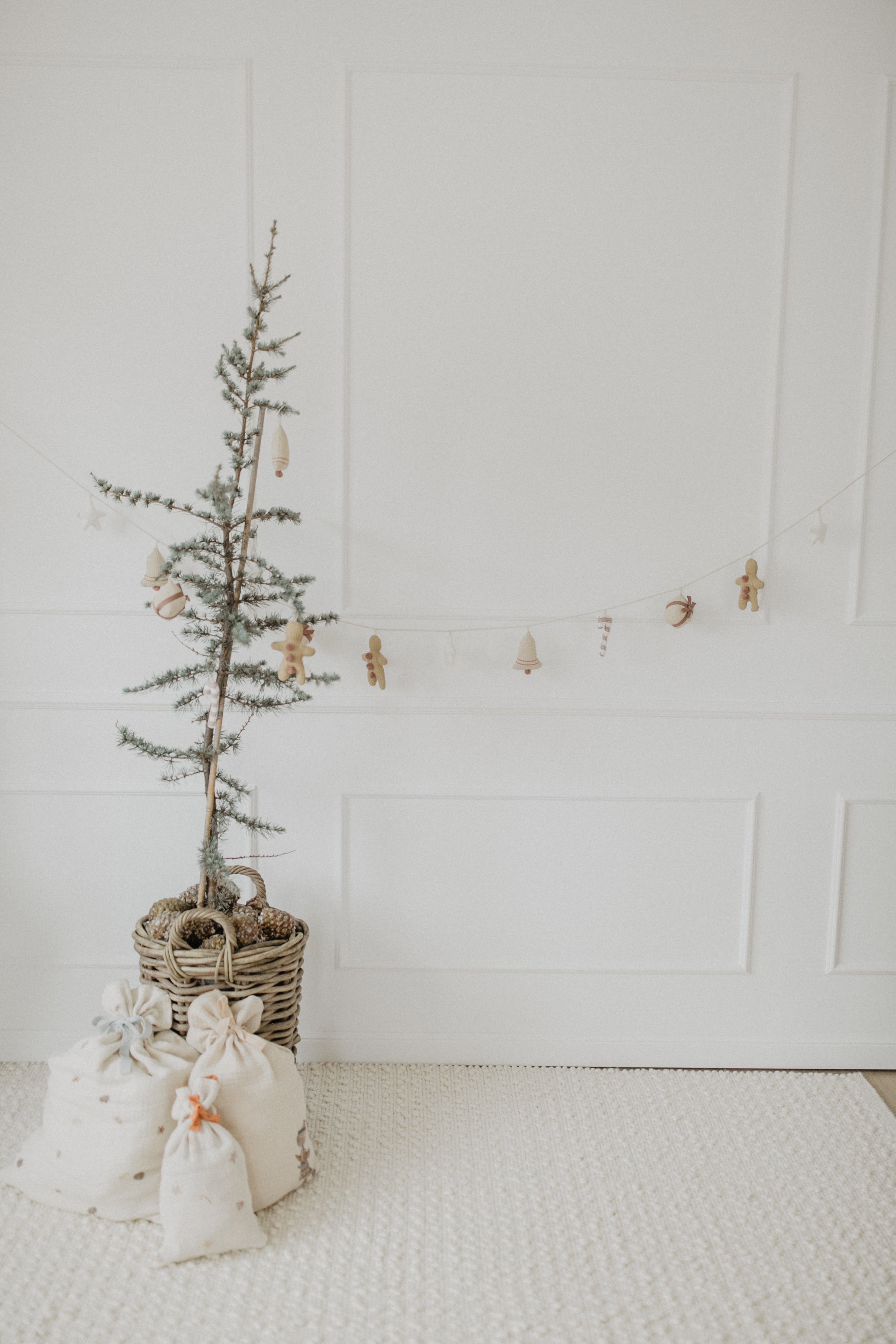 3er Set Musselin Geschenksäcke 'christmas'