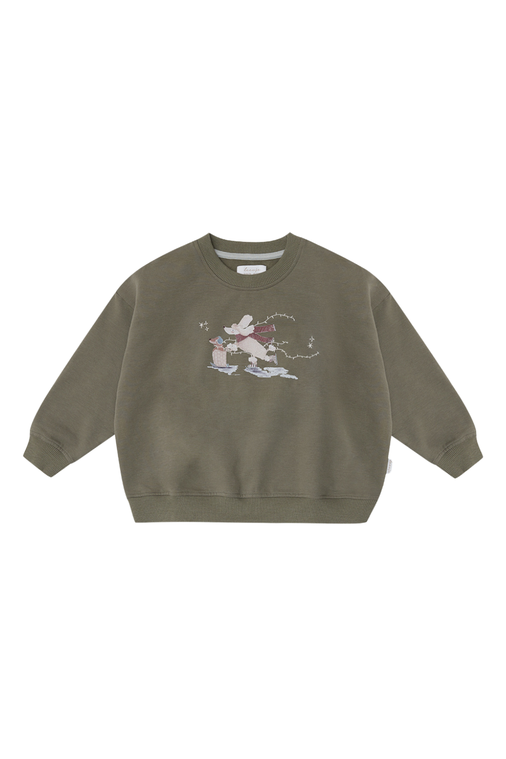 Oversized sweatshirt 'Skating dog'