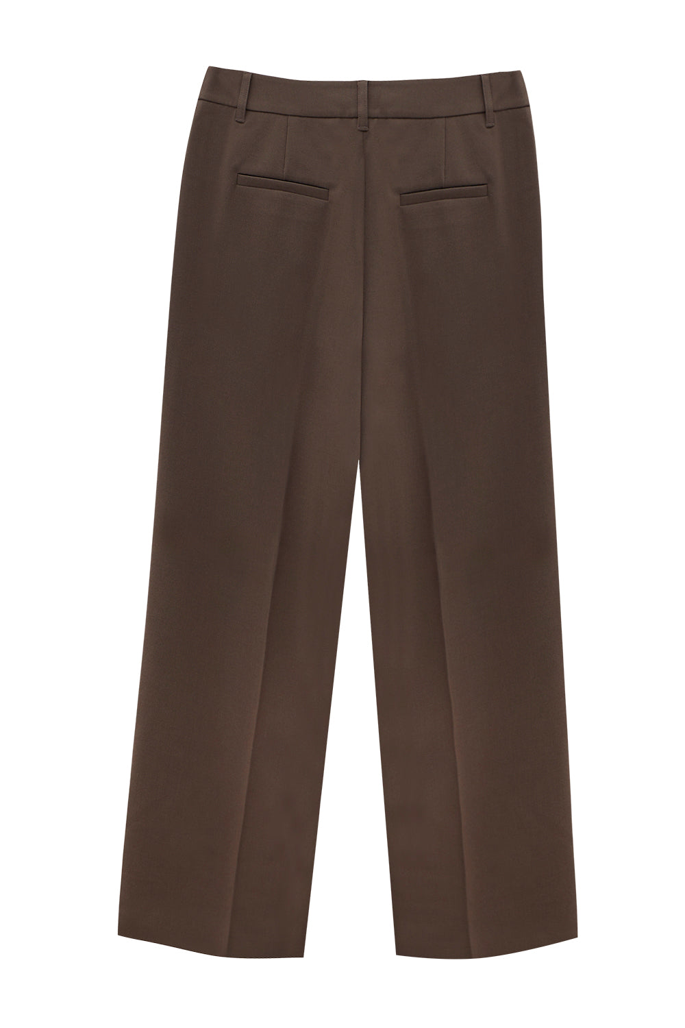 Getailleerde broek met wijde pijpen | Dark Chocolate