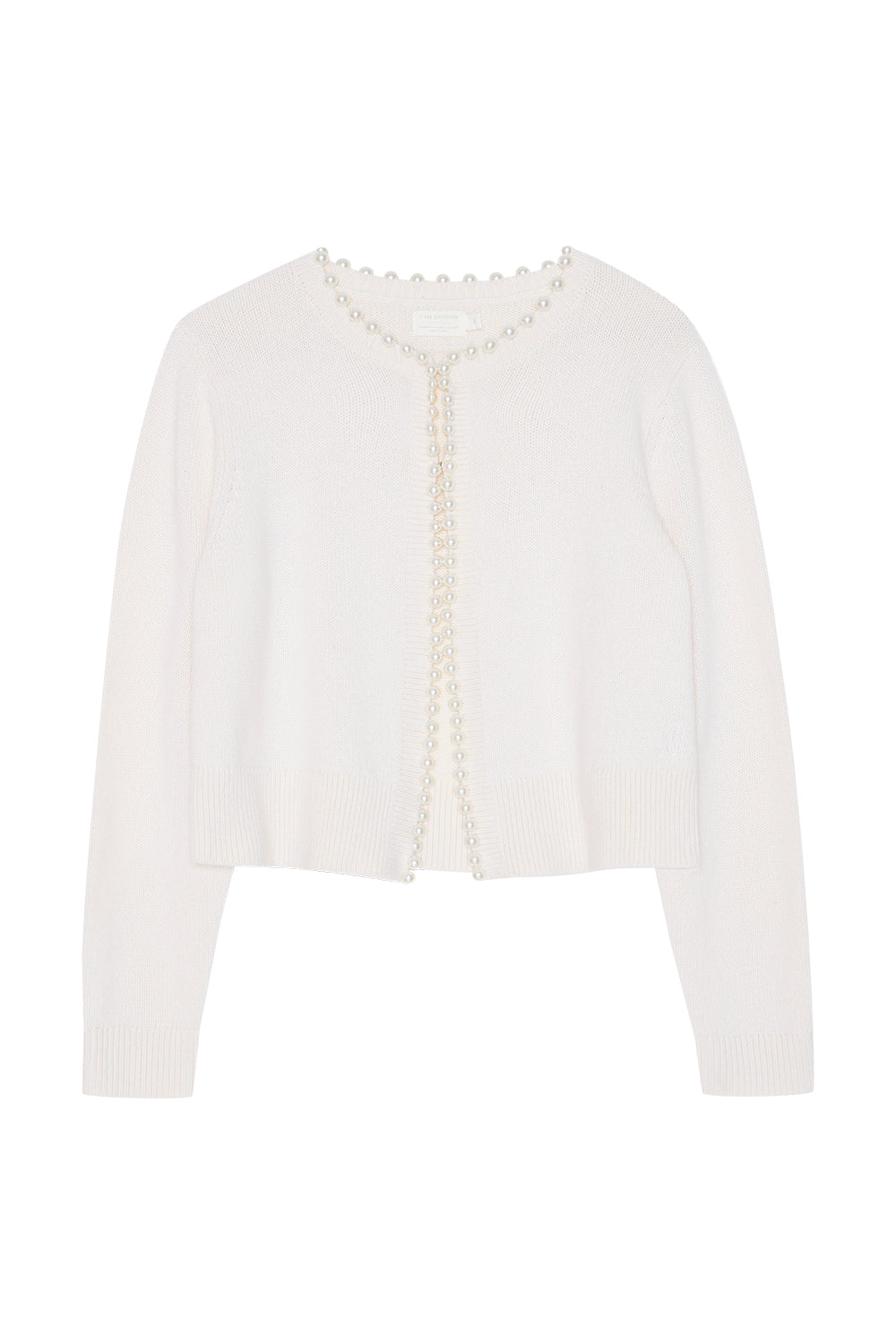 Pearl Trim Cardigan | Cream