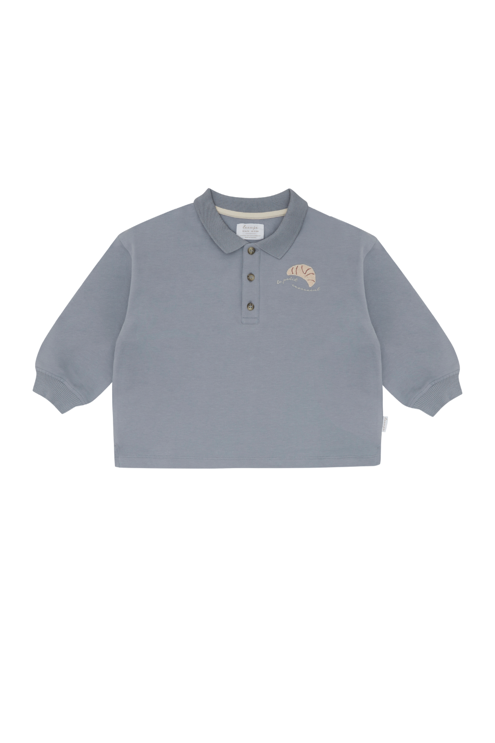 Oversized Polo Sweatshirt 'Crossaints'