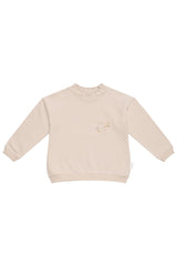 Oversized Sweatshirt Mit Rüschenkragen Powder Gray / 74/80 Pullover