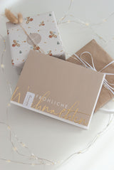 Klappkarte Schriftzug "Fröhliche Weihnachten" mit Umschlag