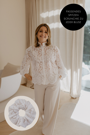 Bloemenkantblouse | Wit