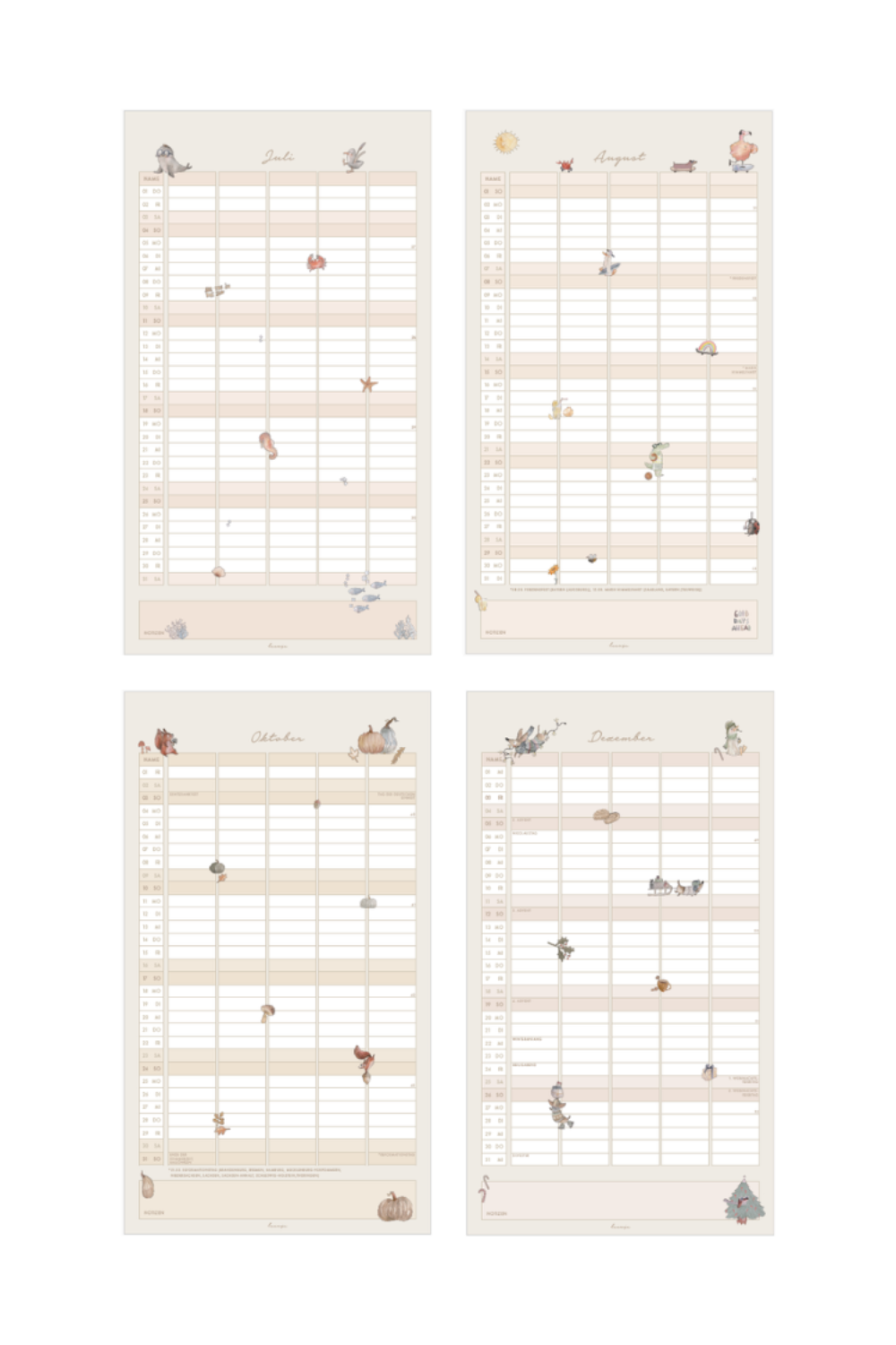 Wandkalender 2027