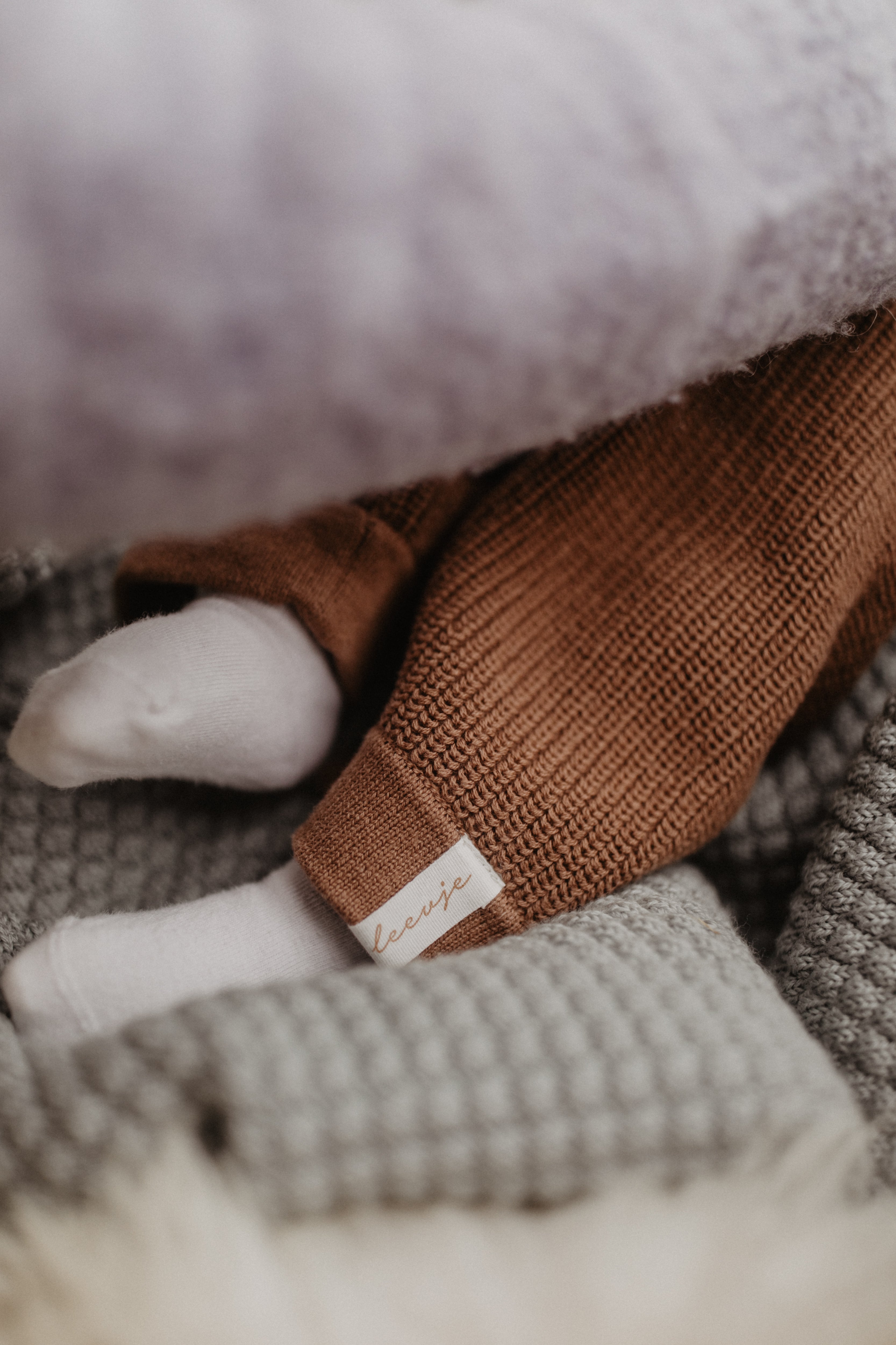 Baby-Strickhose 'pecan'