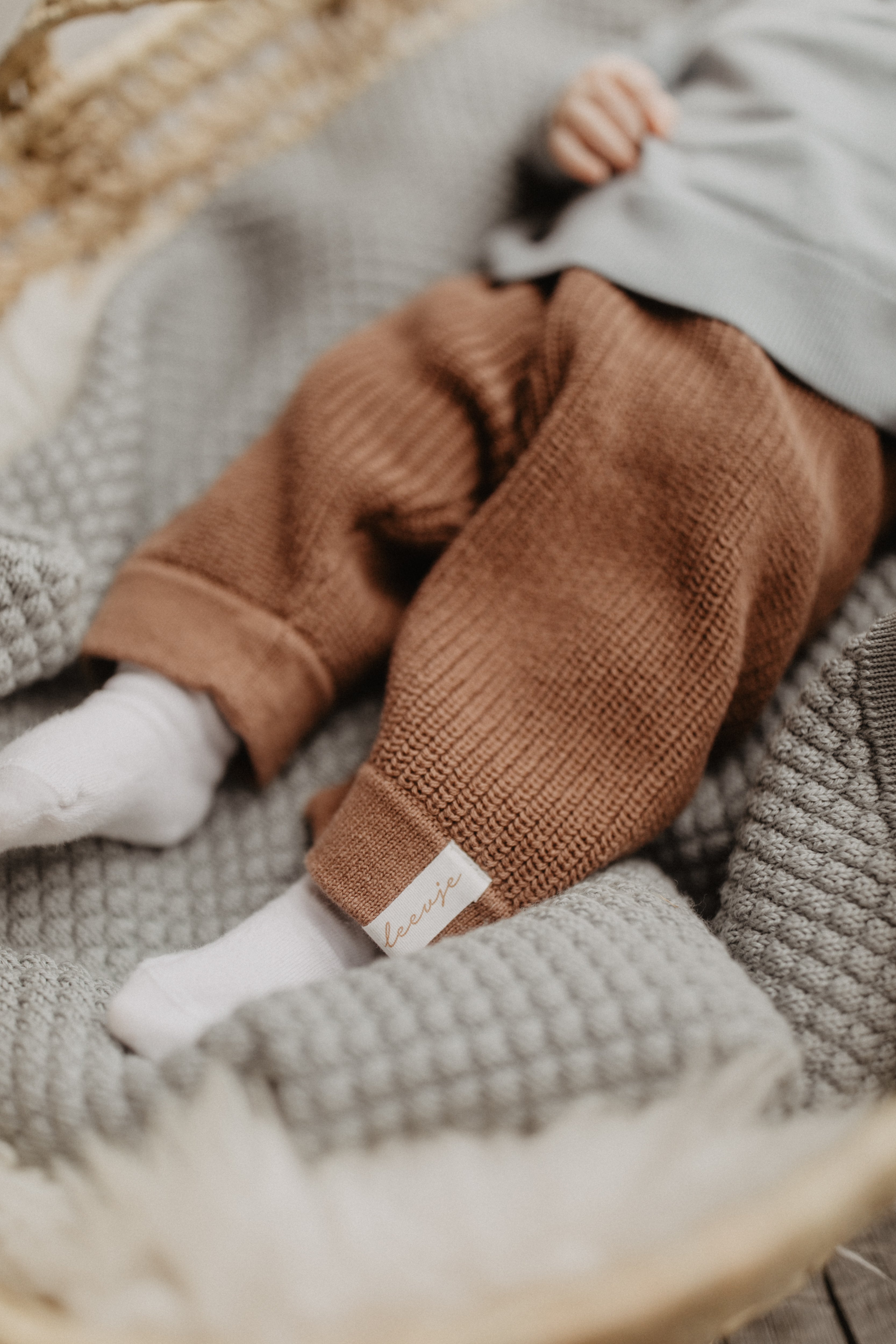 Baby-Strickhose 'pecan'