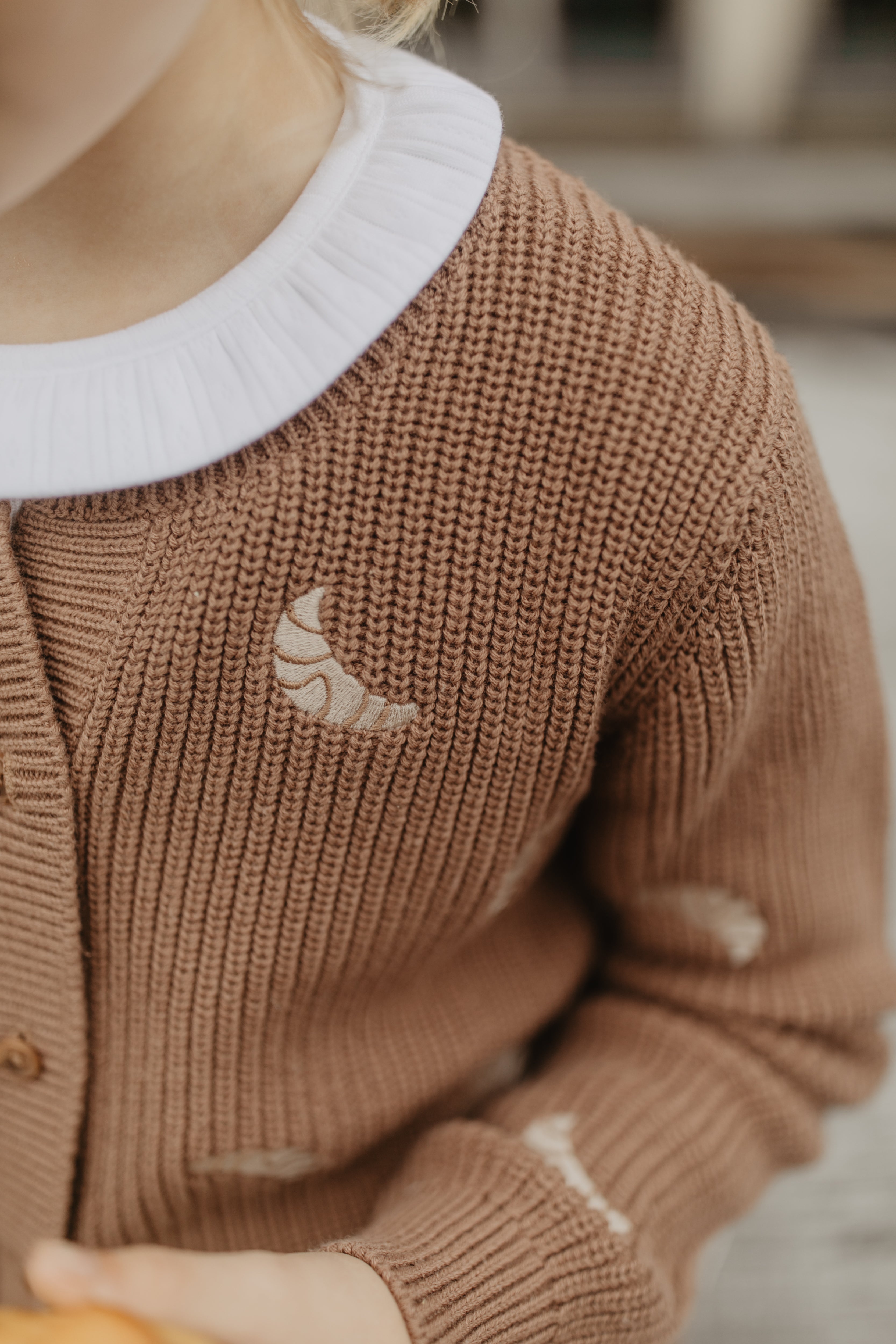 Chunky Knit Cardigan 'Croissants'