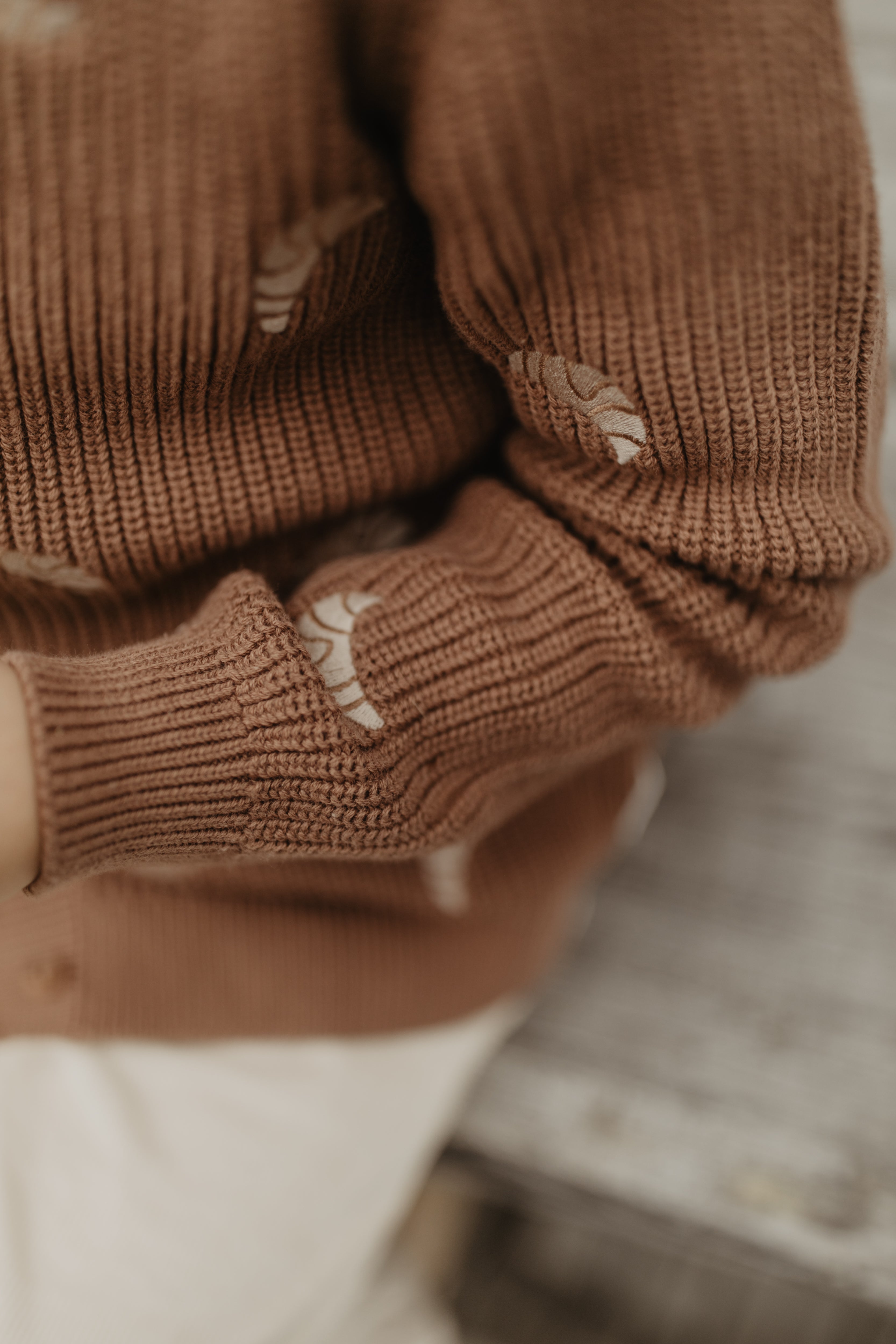 Chunky Knit Cardigan 'Croissants'