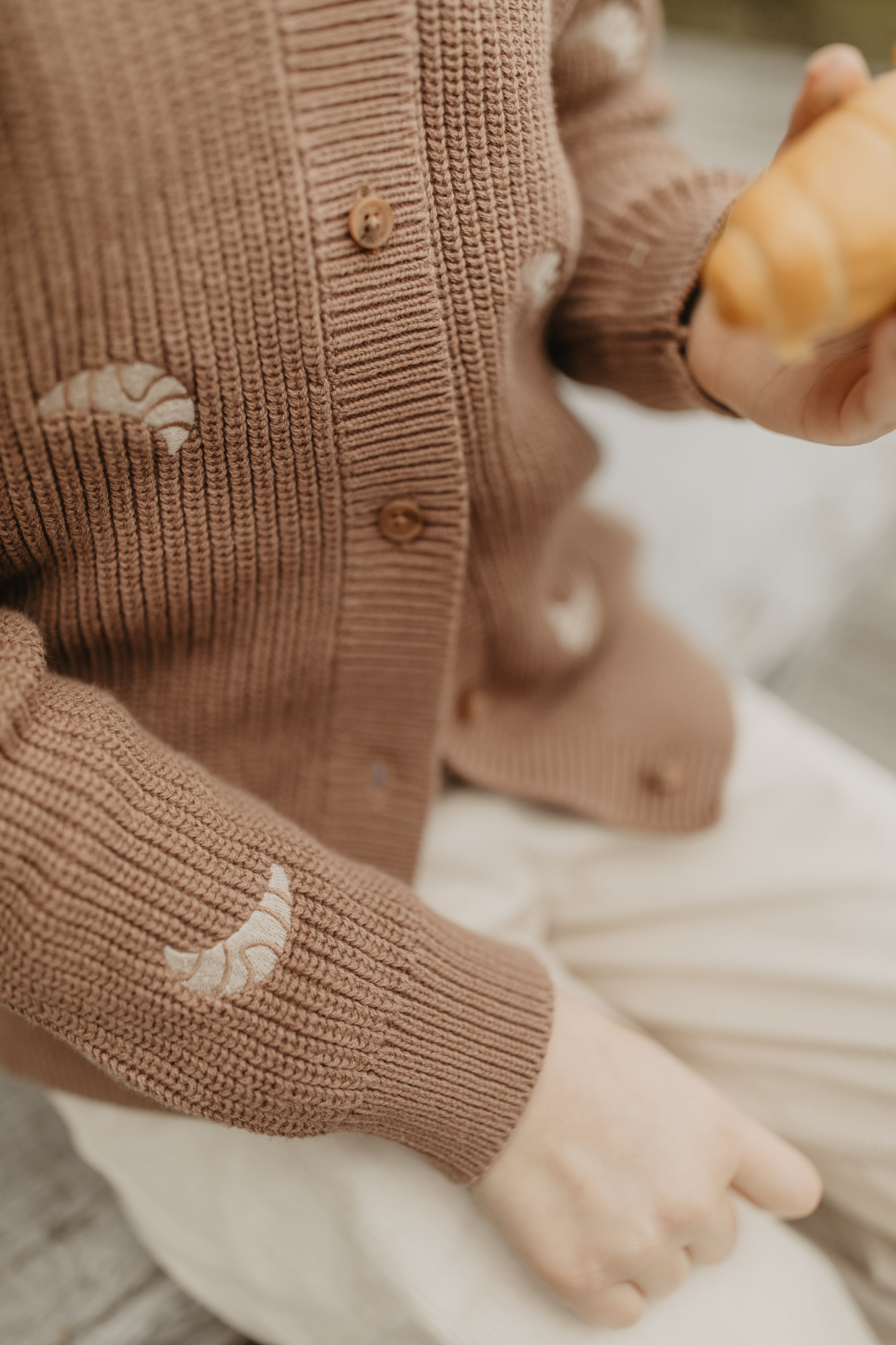 Chunky Knit Cardigan 'Croissants'