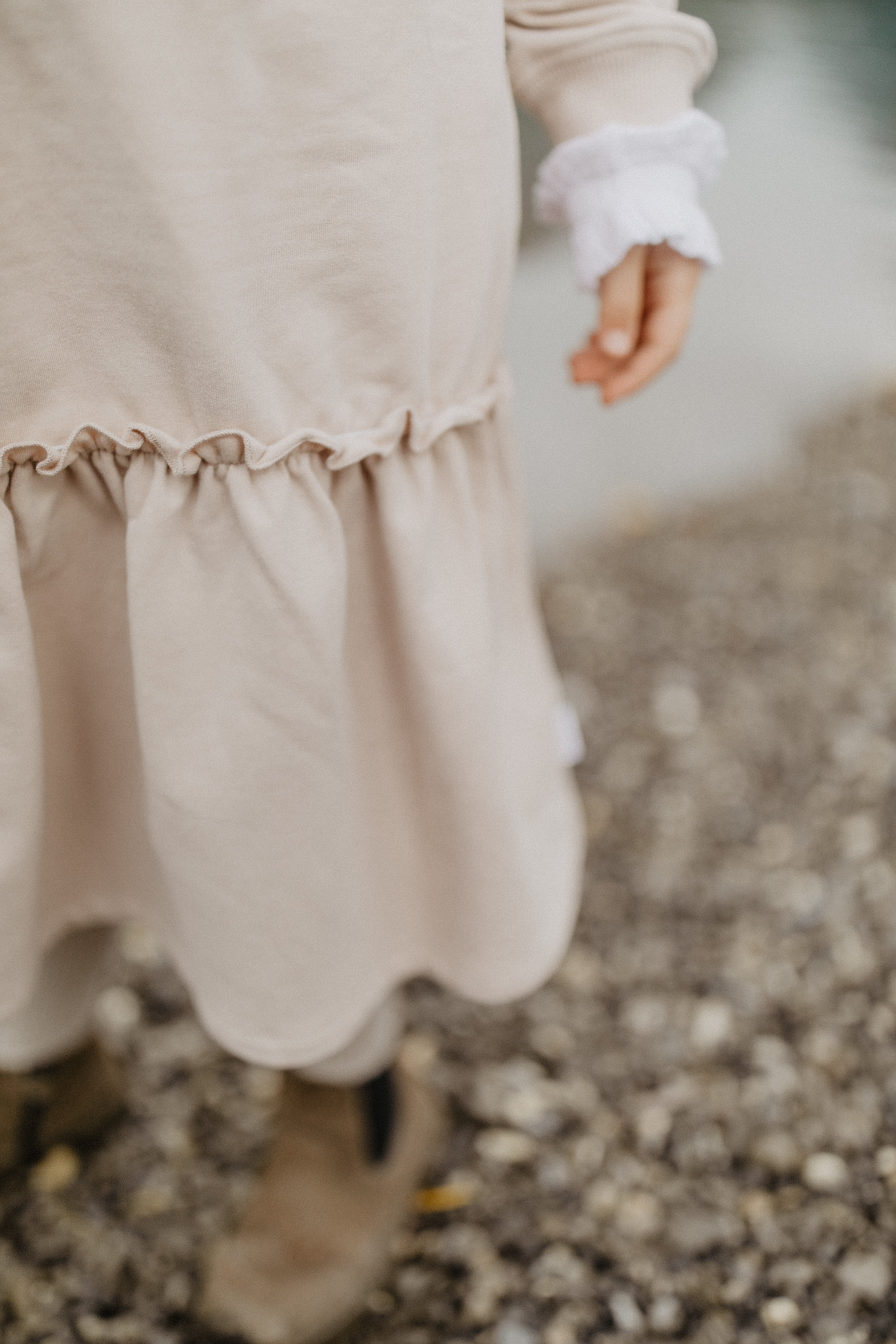 Sweat dress 'Dog' dusty rose