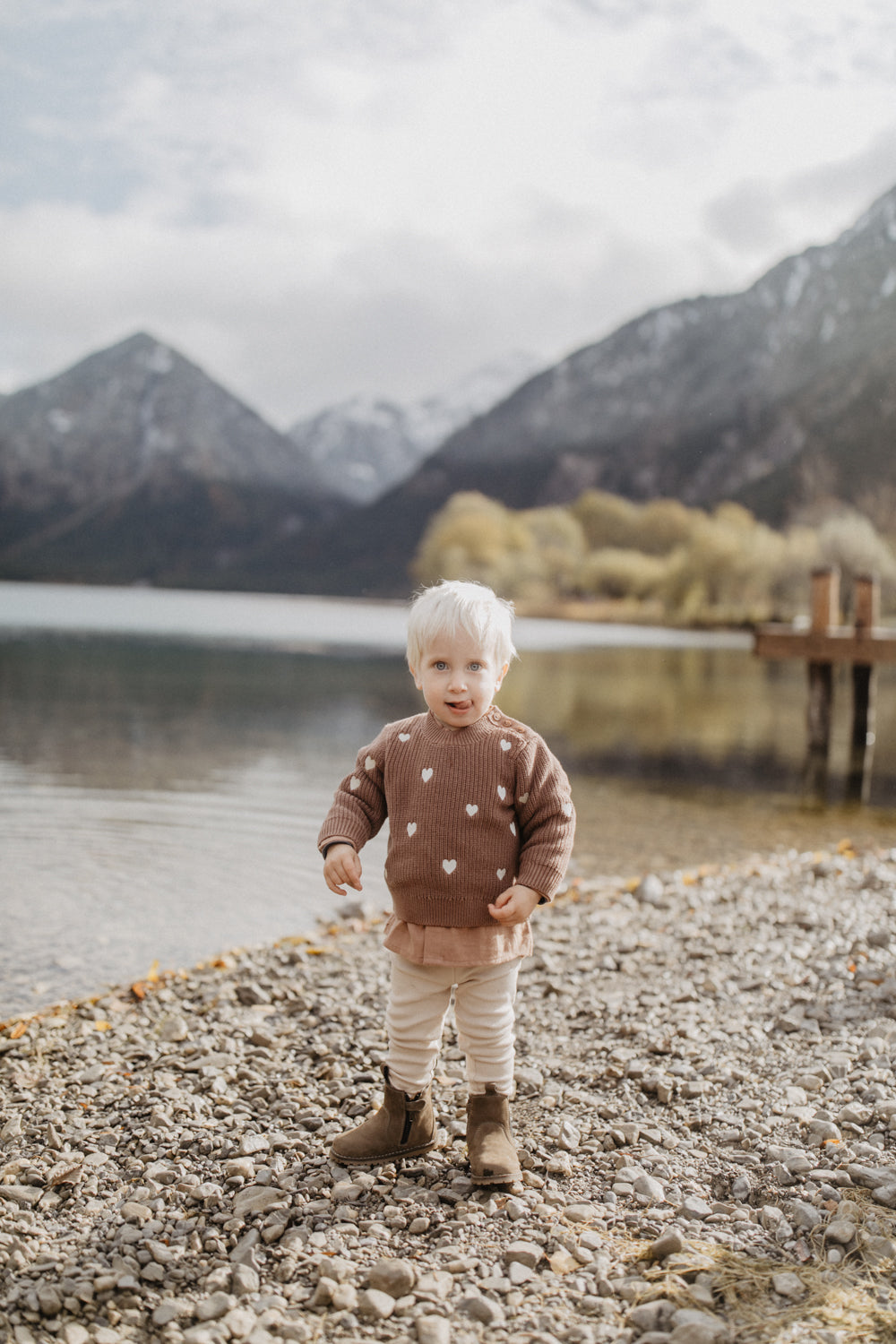 Mini-Me Chunky Knit Jumper 'Hearts' Kids