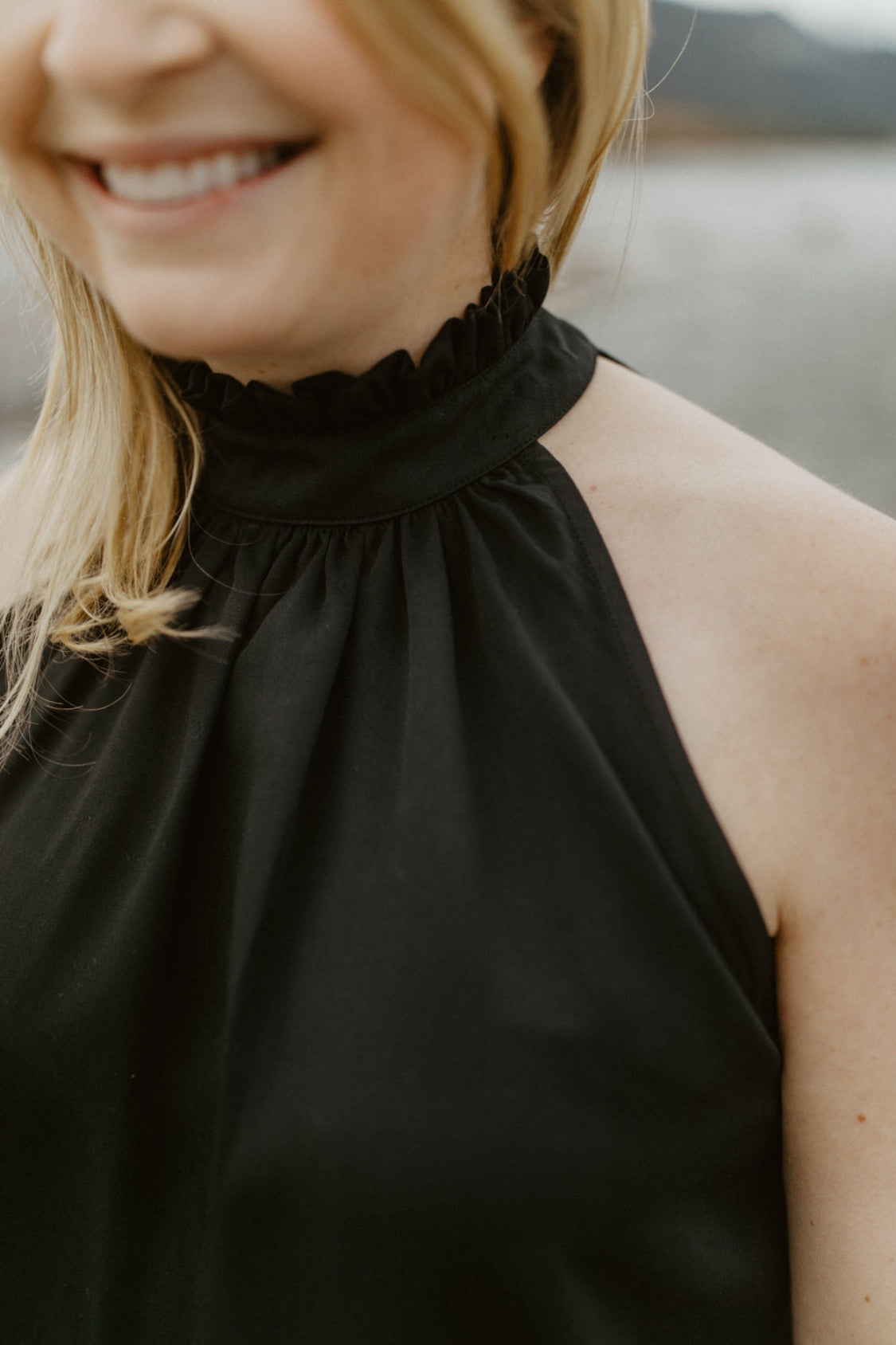 Top mit Rüschen 'black'