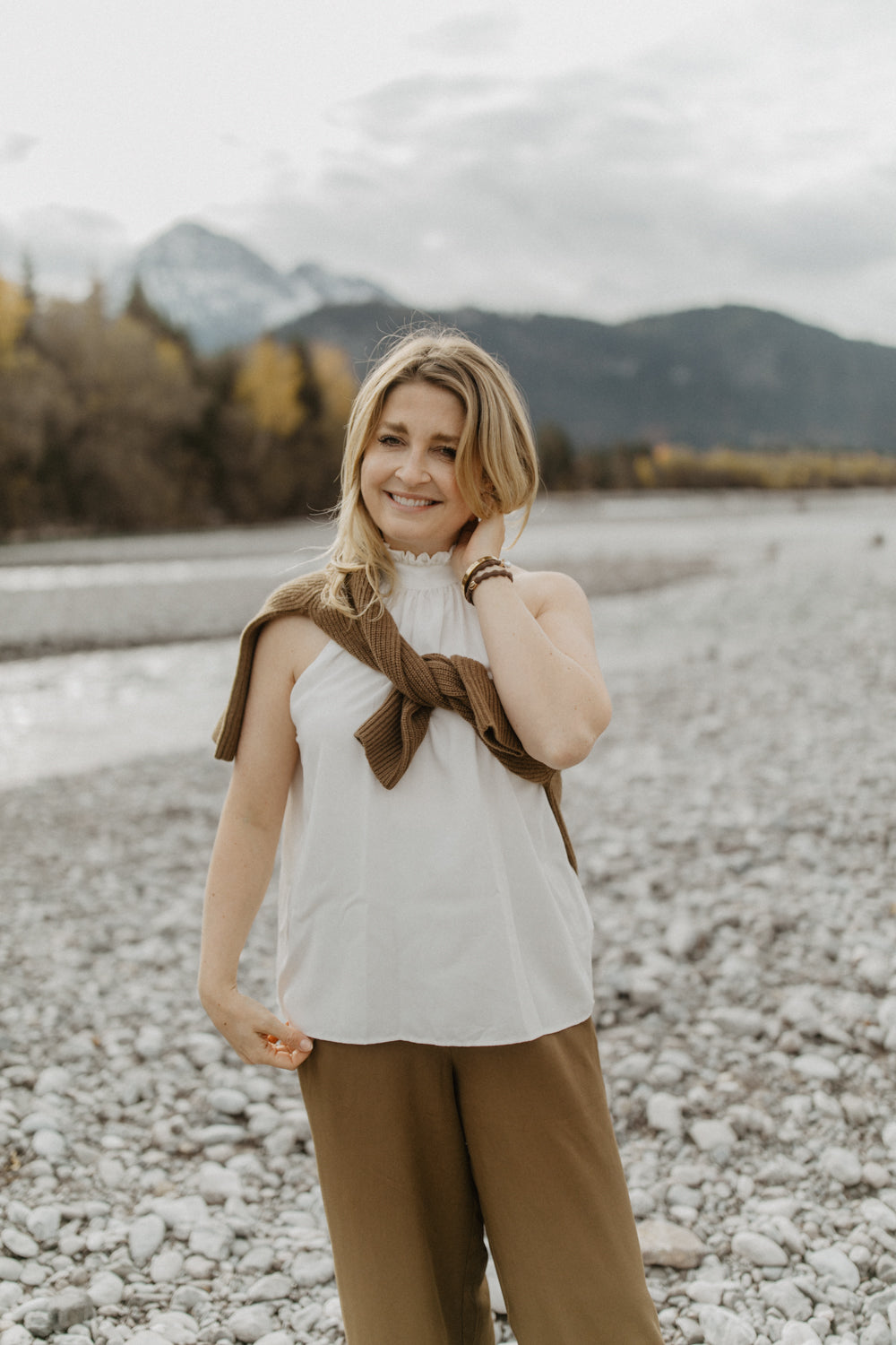 Top mit Rüschen 'White'