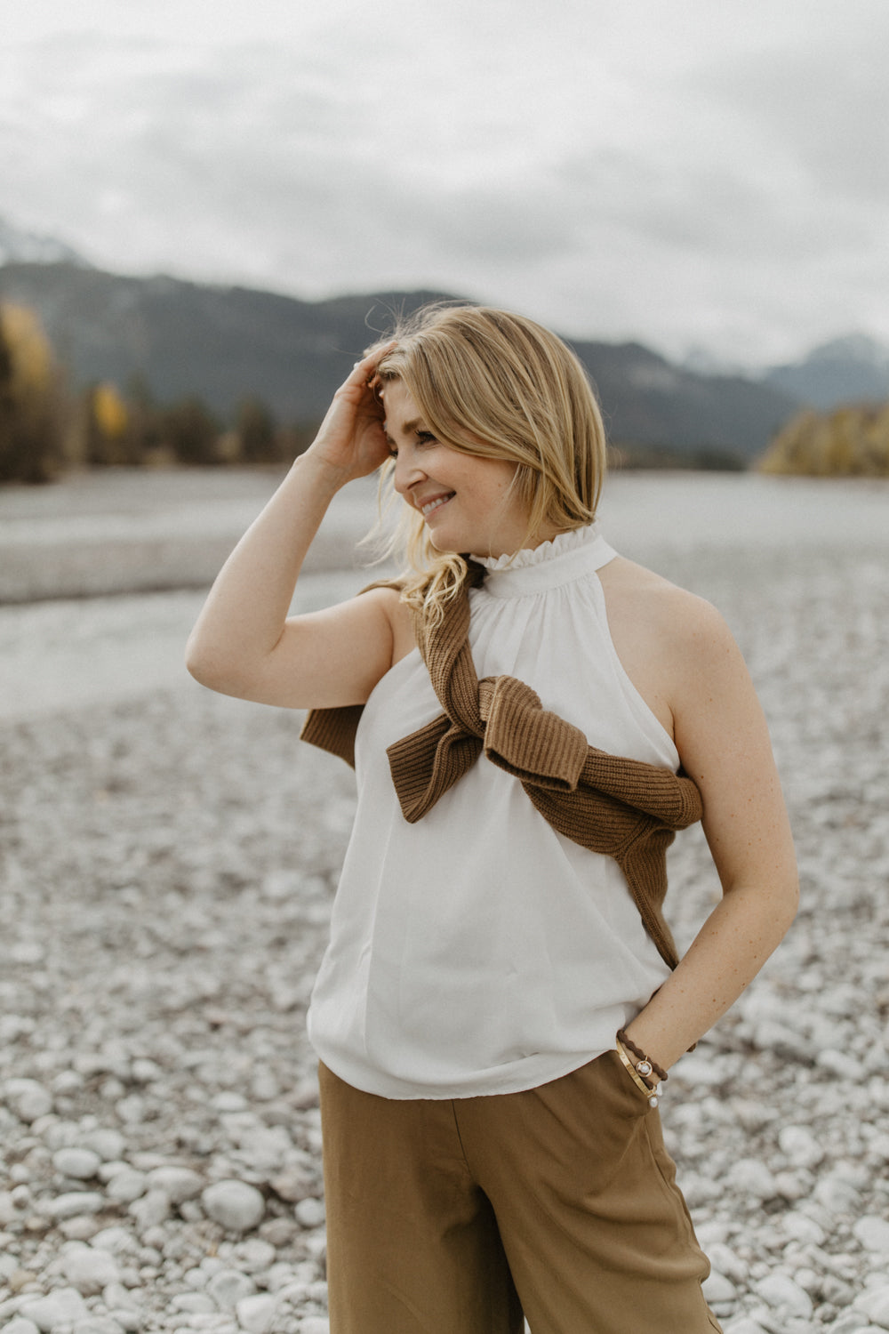 Top mit Rüschen 'White'