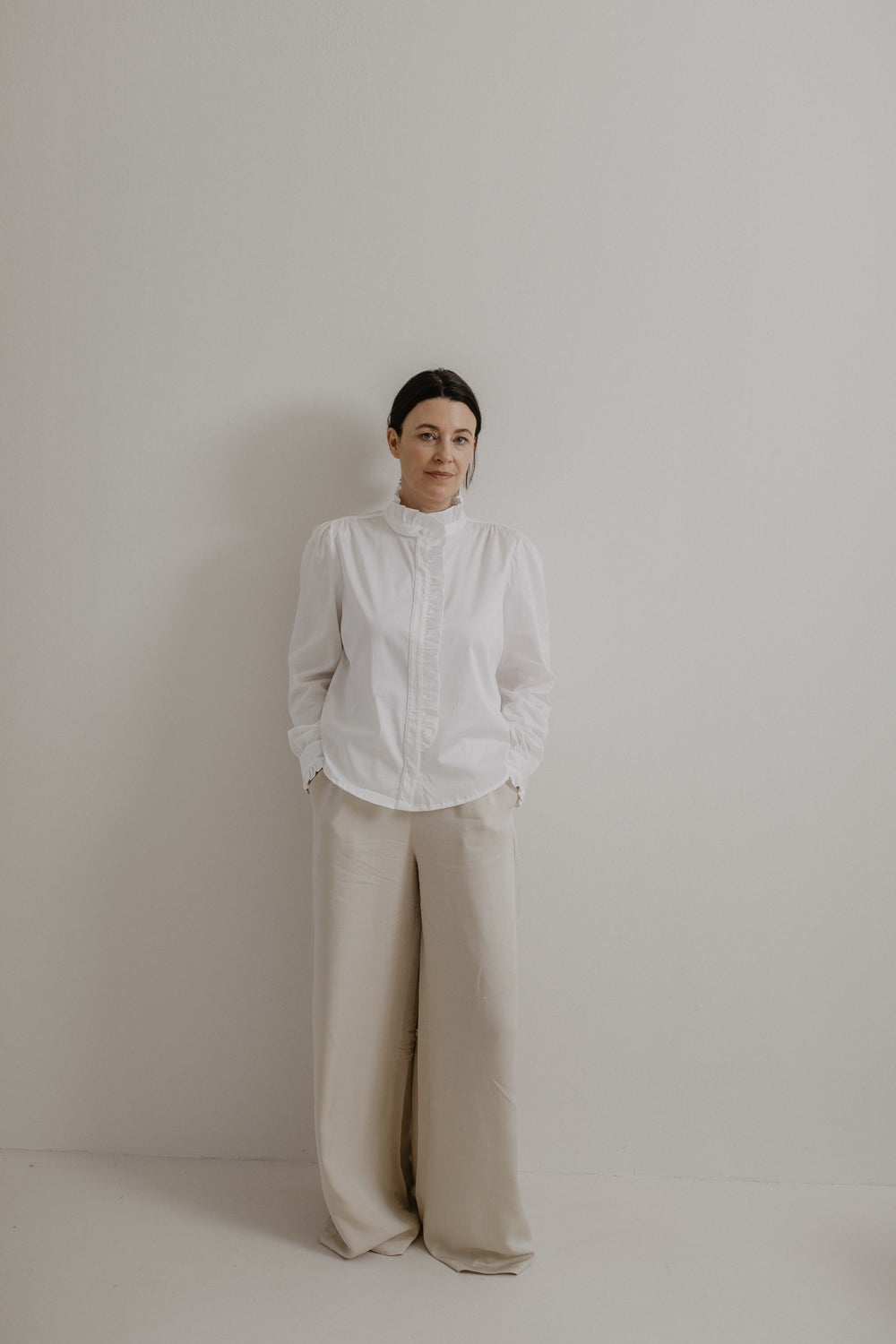 01.01.04 — The Ruffle Blouse / White