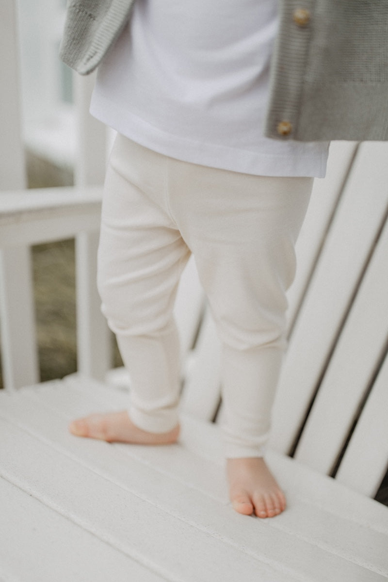 Jersey leggings 'cream' made from organic cotton