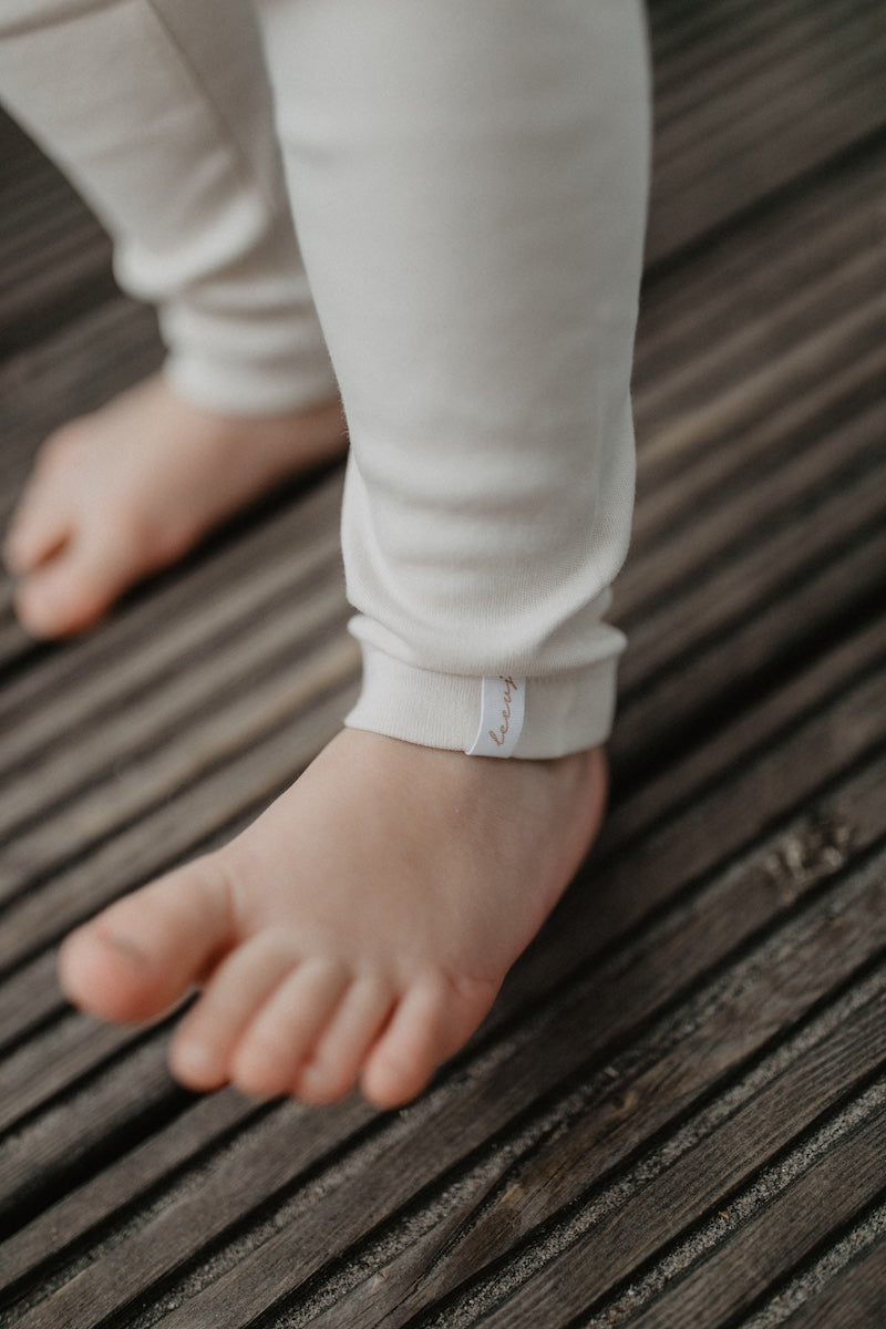 Jersey leggings 'cream' made from organic cotton