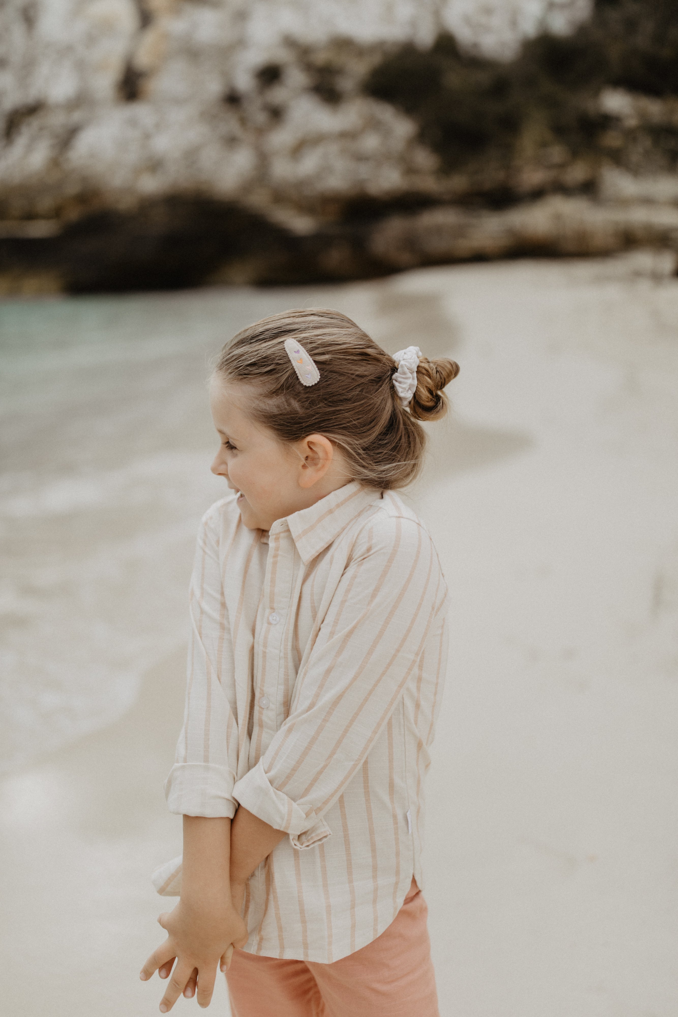 Shirt ‘Beige Stripes’ in Linen Optic