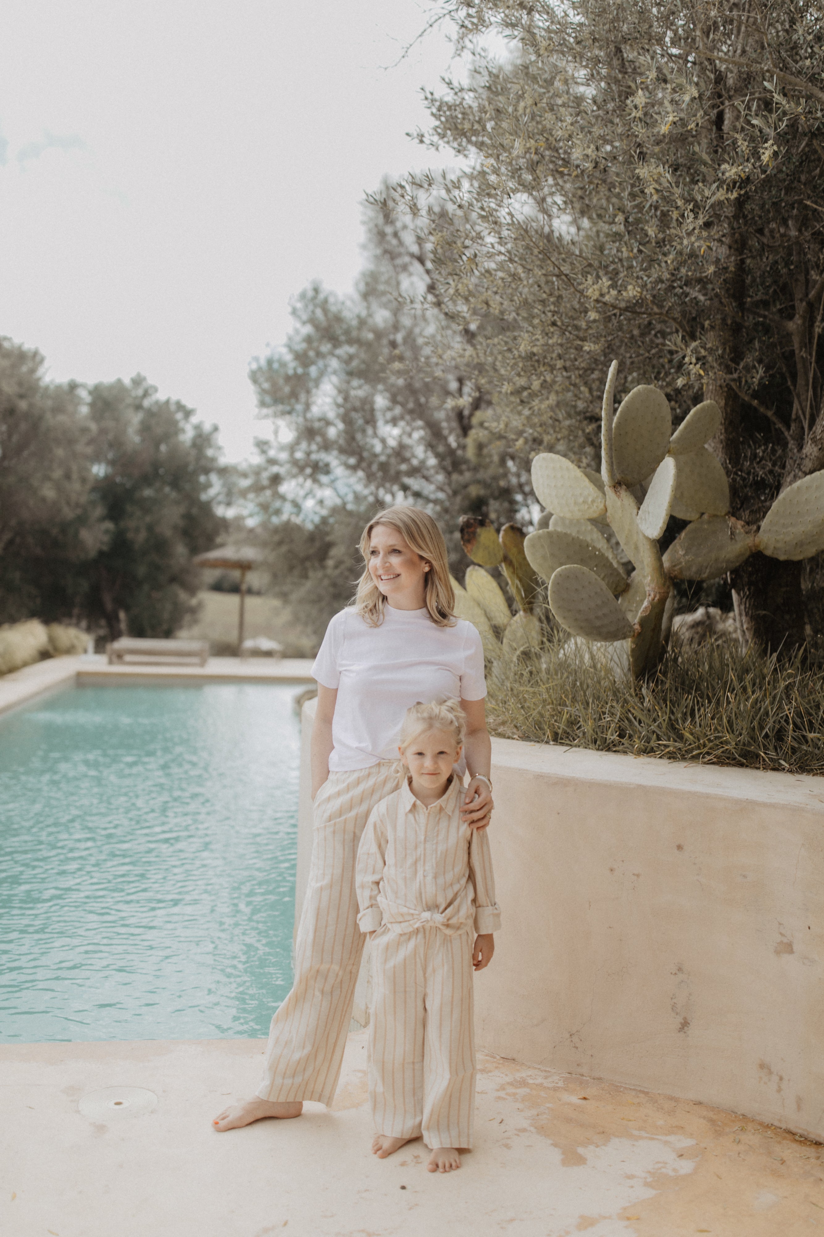 Trousers ‘Beige Stripes’ in Linen Optic