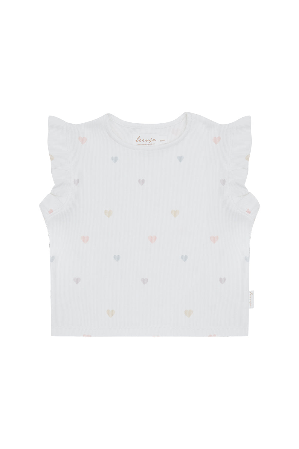 Frill Sleeve Top ‘Hearts’