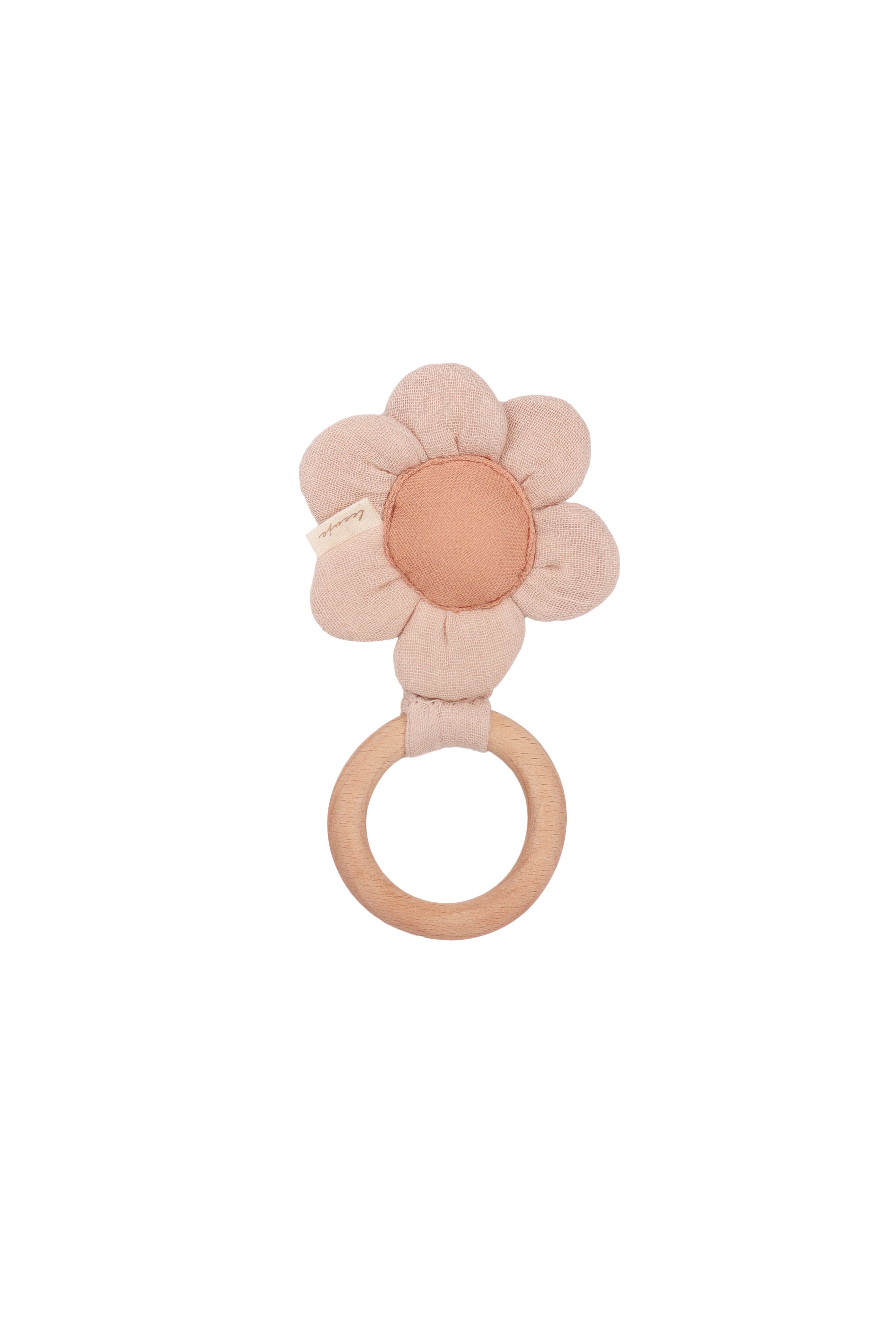 Muslin Ring Rattle 'Flower'