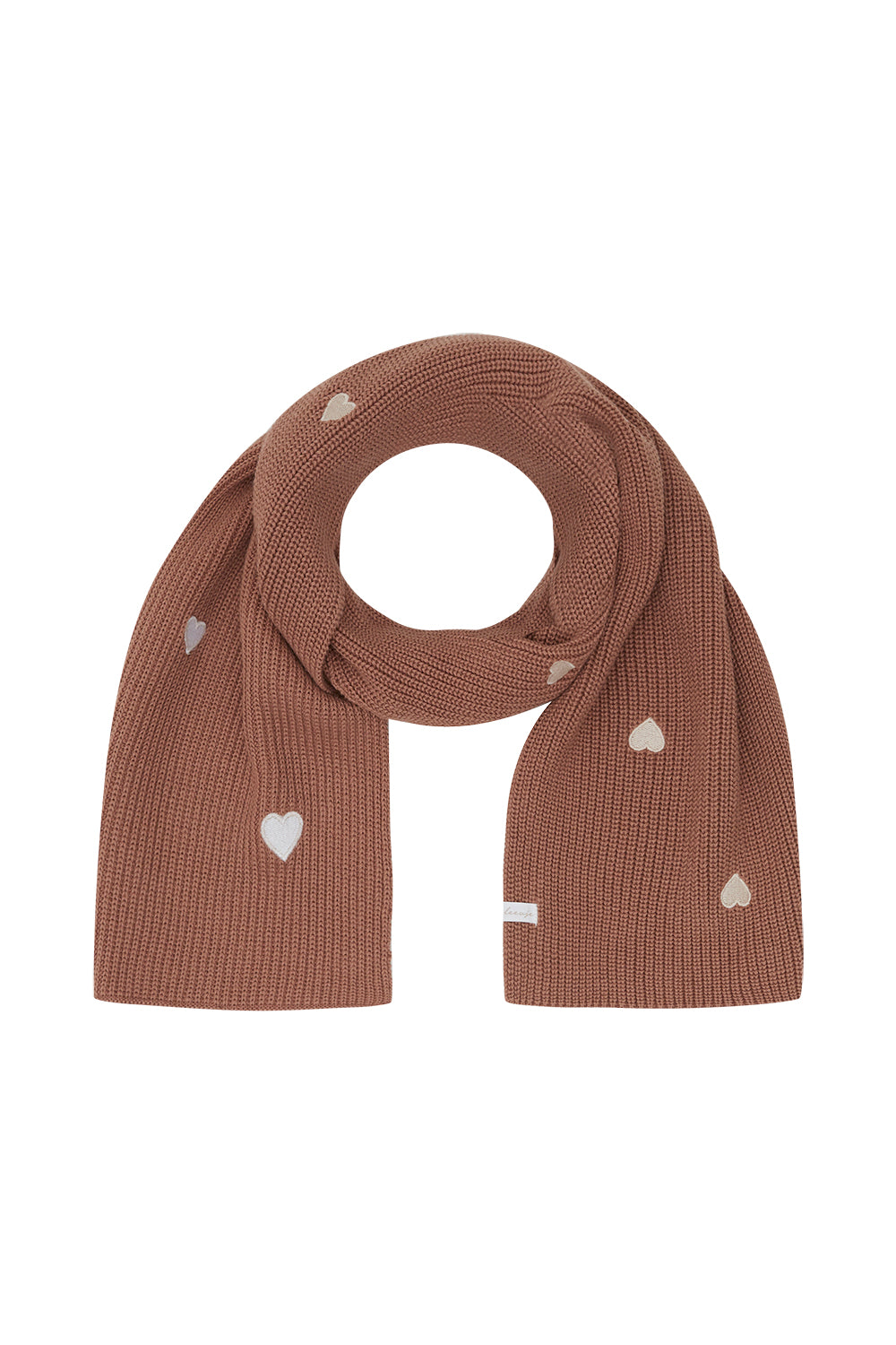 Chunky Knit Scarf 'Hearts'