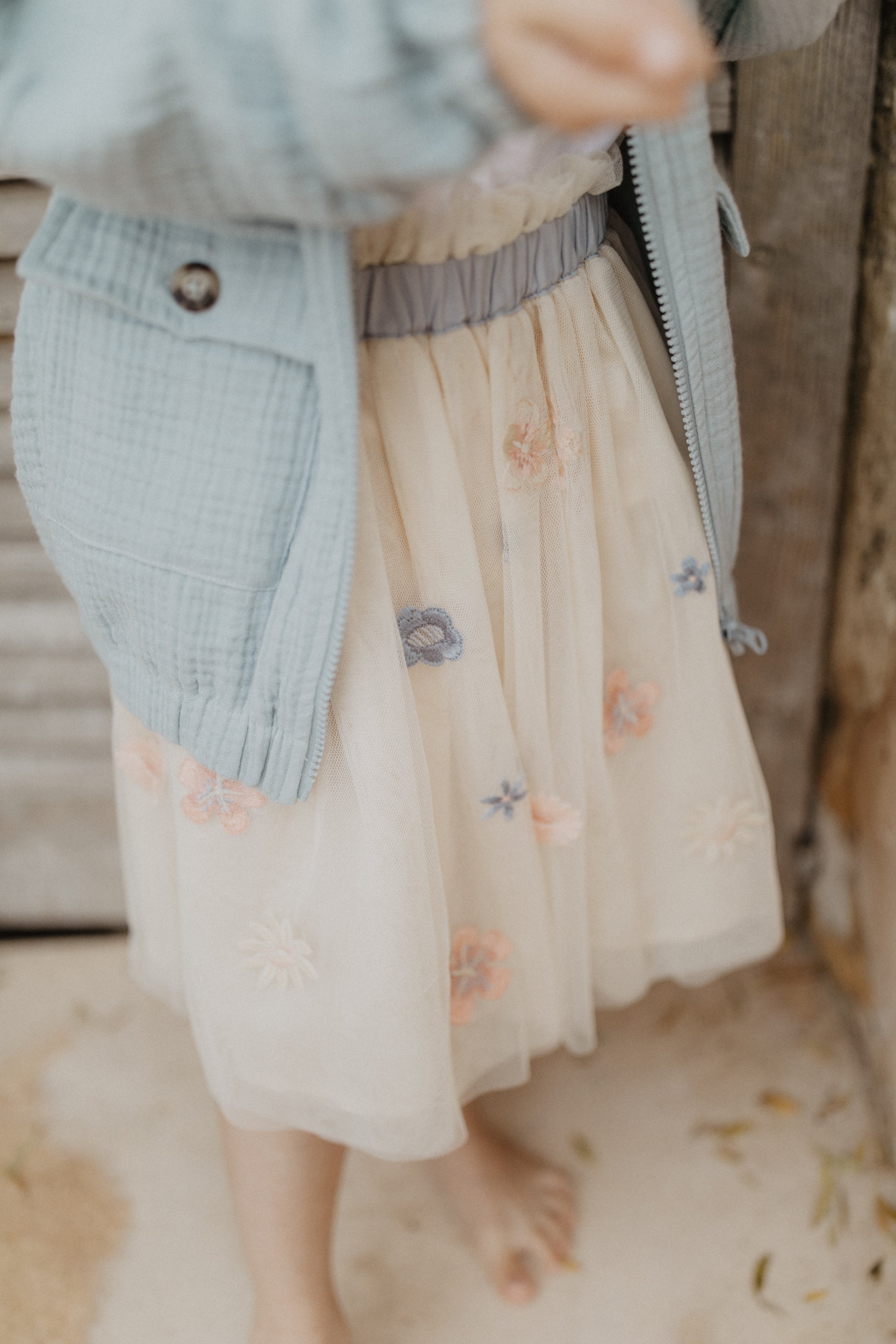 Embroidered Tulle Skirt ‘Flowers’