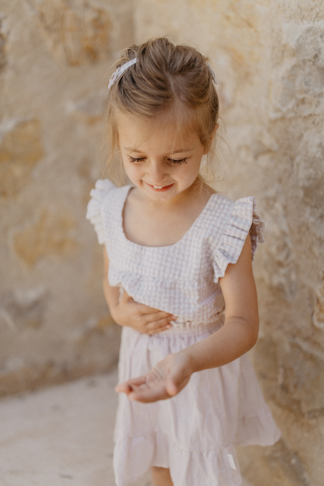 Linen skirt 'lavender'