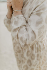 Maxi dress leopard print for women