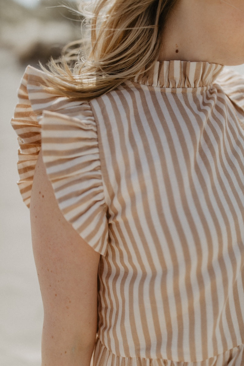 Mini-Me Leinenkleid mit Streifen für Frauen