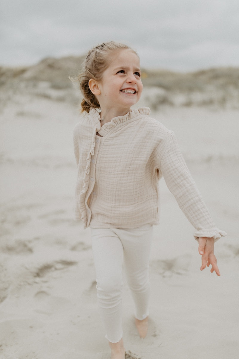 Mini-Me Musselinbluse 'cappuccino' für Kinder