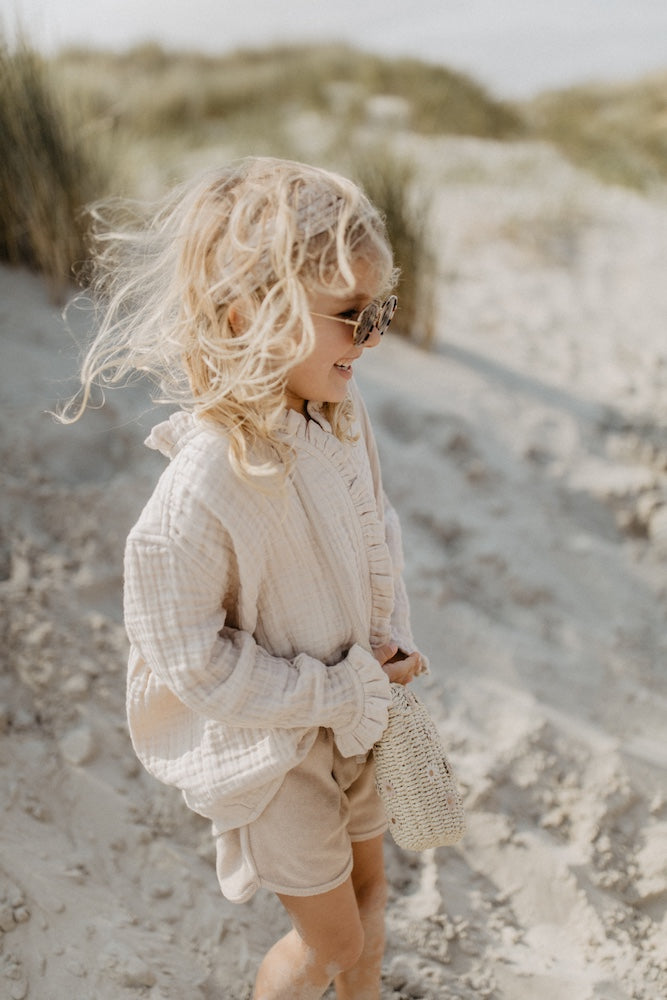 Mini-Me Musselinbluse 'cappuccino' für Kinder