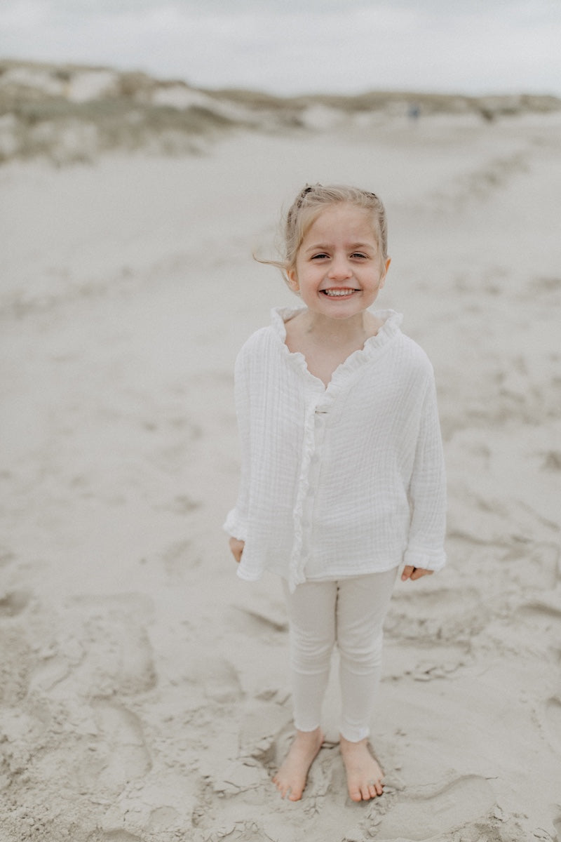 Mini-Me muslin blouse 'white' for children