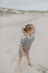 Mini-Me Sweatkleid 'navy stripes' für Kinder