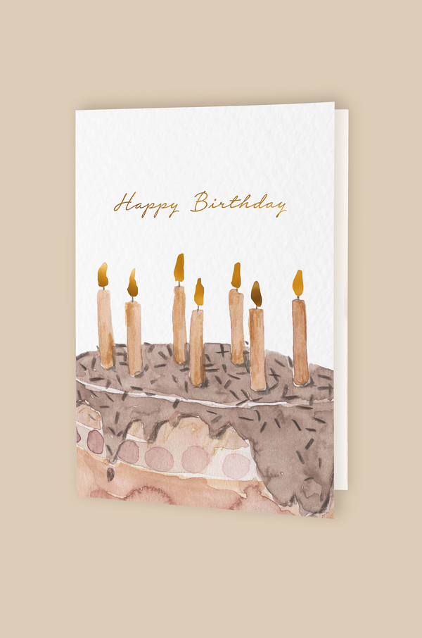 Klappkarte Geburtstagstorte 'Happy Birthday' mit Umschlag