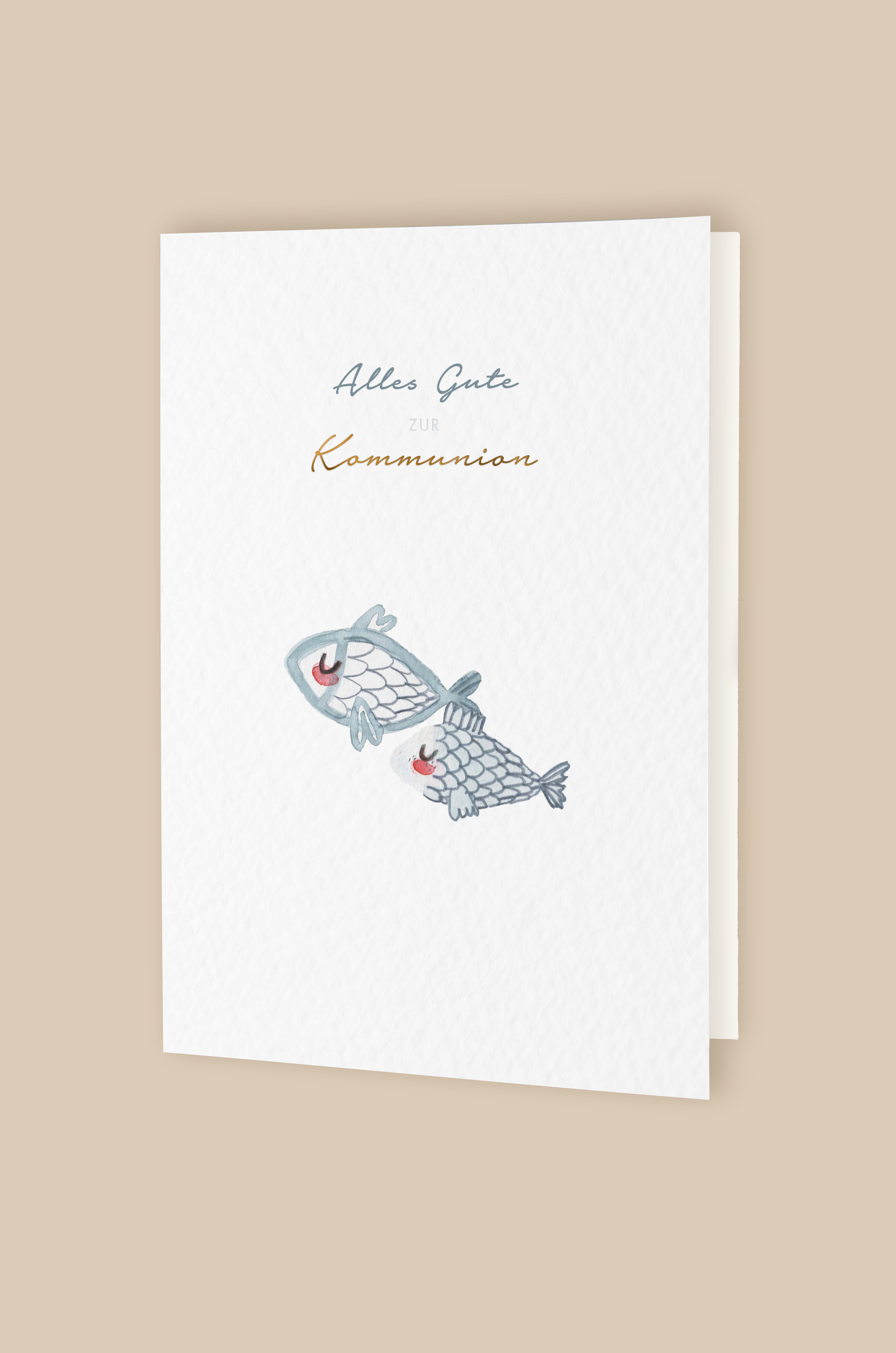 Folding card Pisces 'Happy Communion'