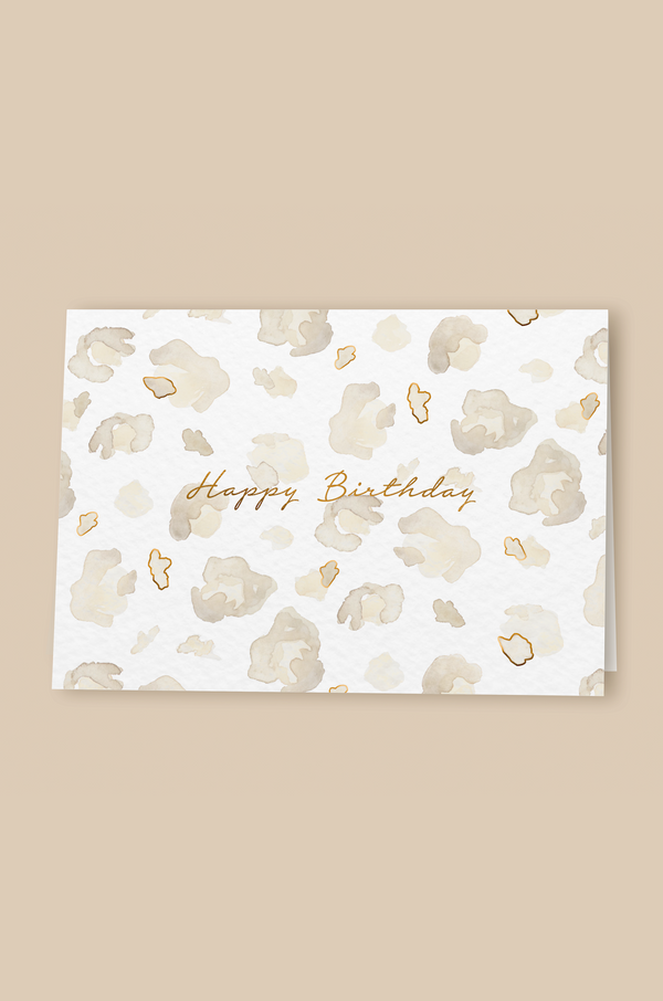 Klappkarte Leo 'Happy Birthday' mit Umschlag