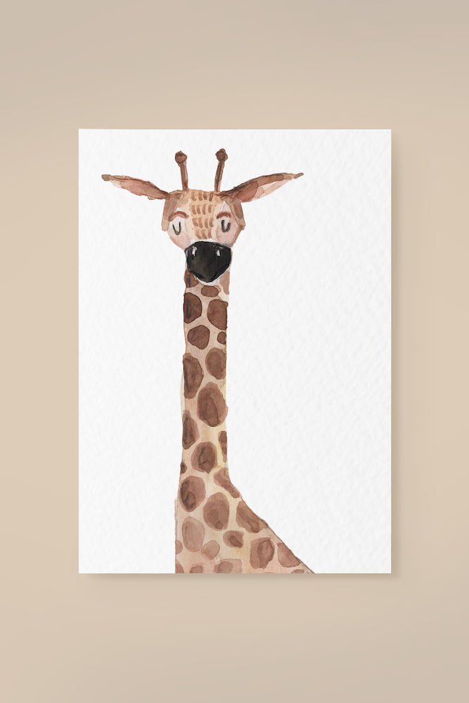 Postkarte Giraffe