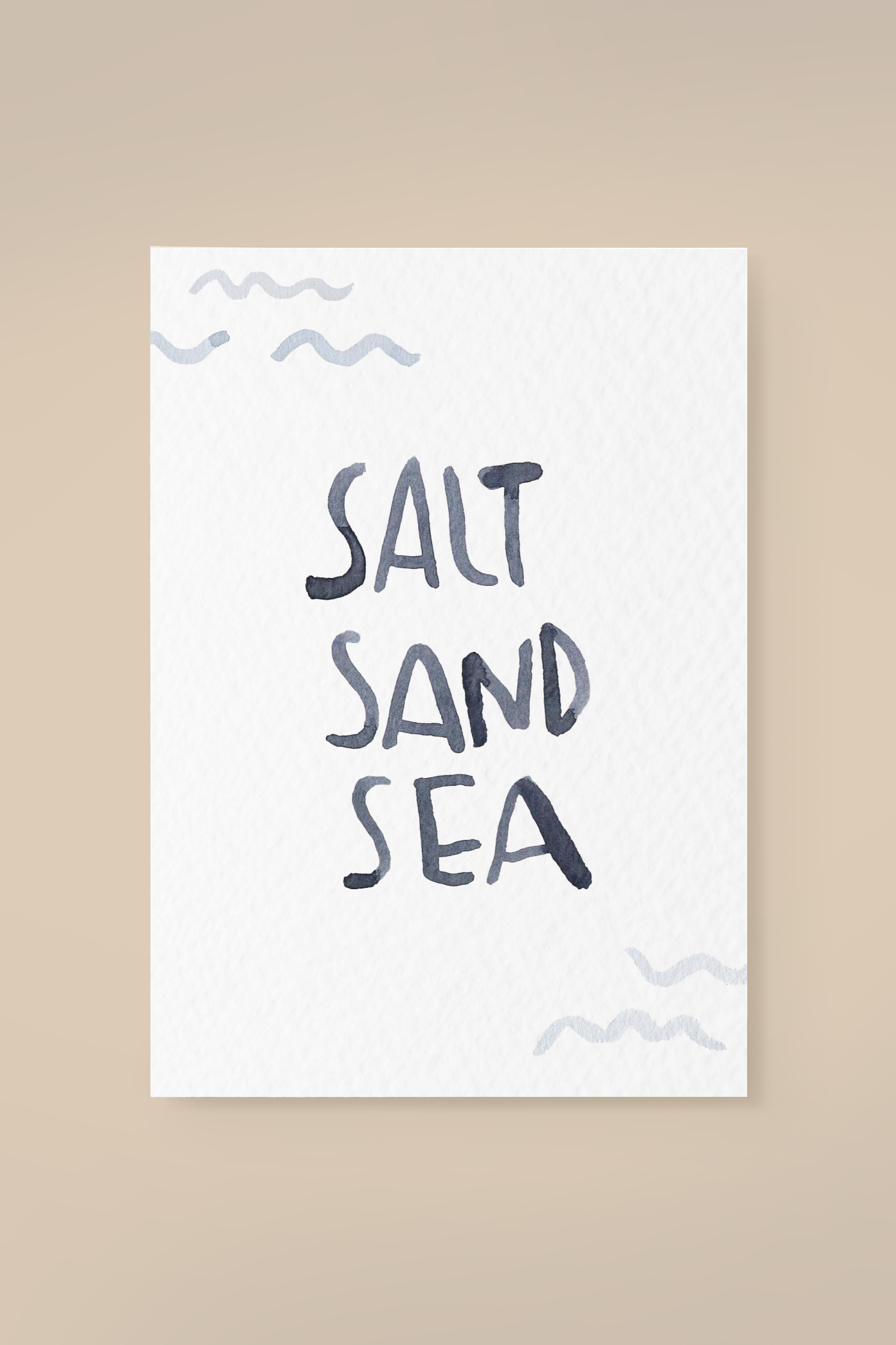 Postkarte 'salt sand sea'