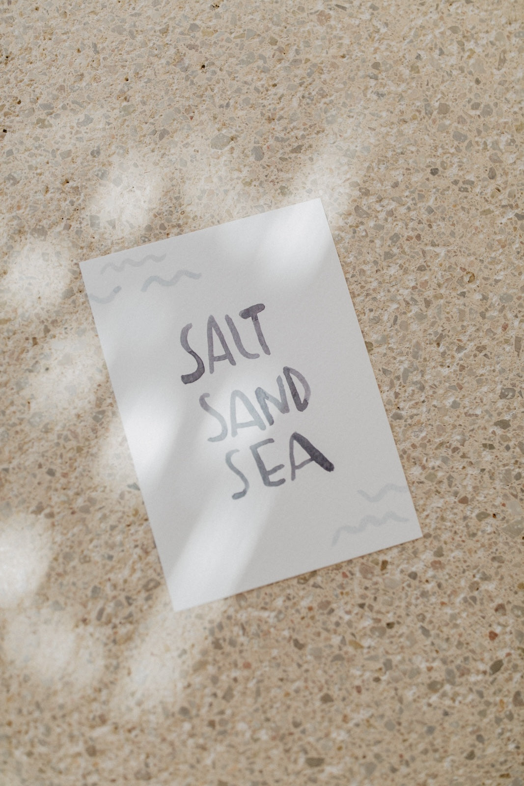 Postcard 'salt sand sea'