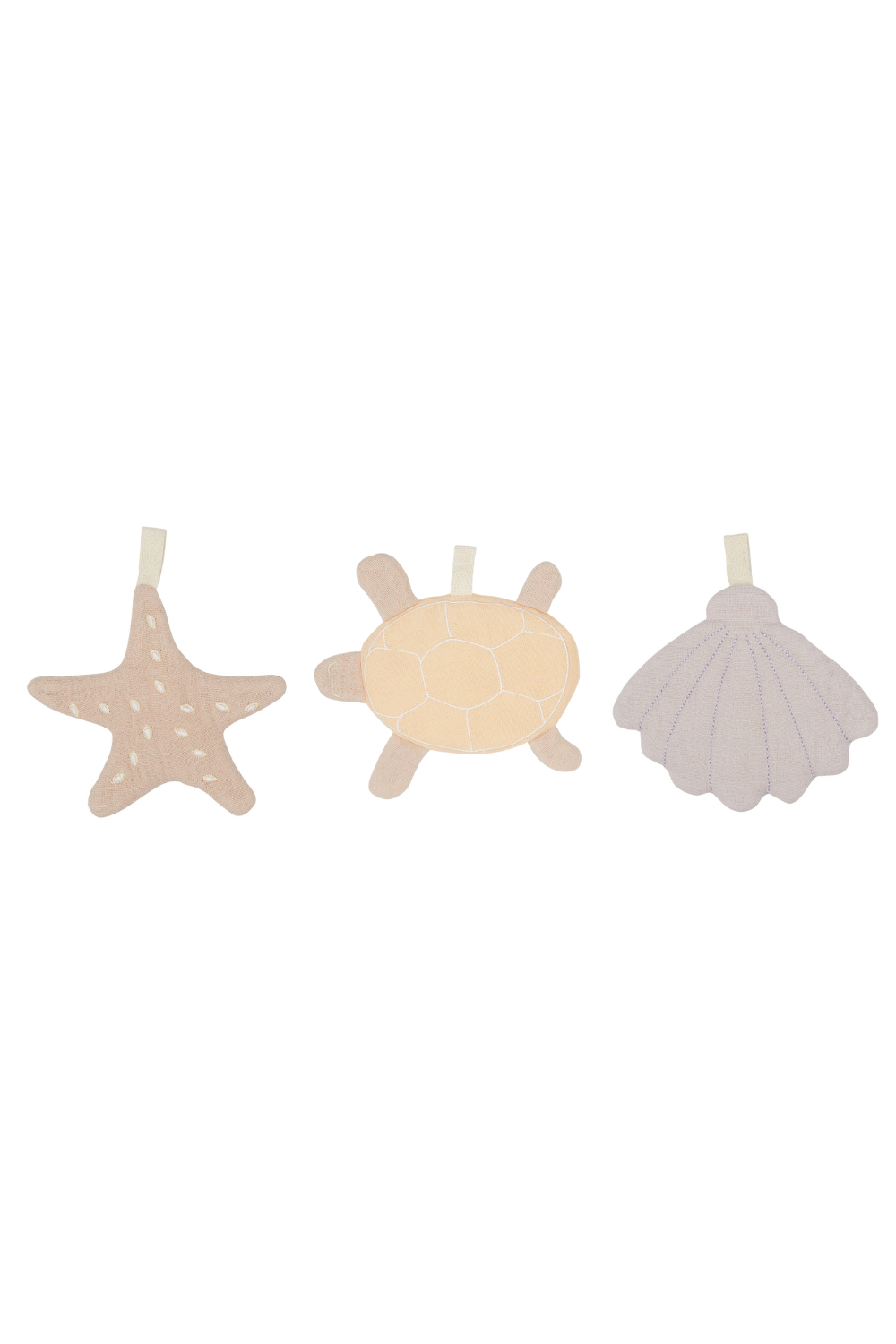 Garland pendant set 'seashell, turtle & starfish'