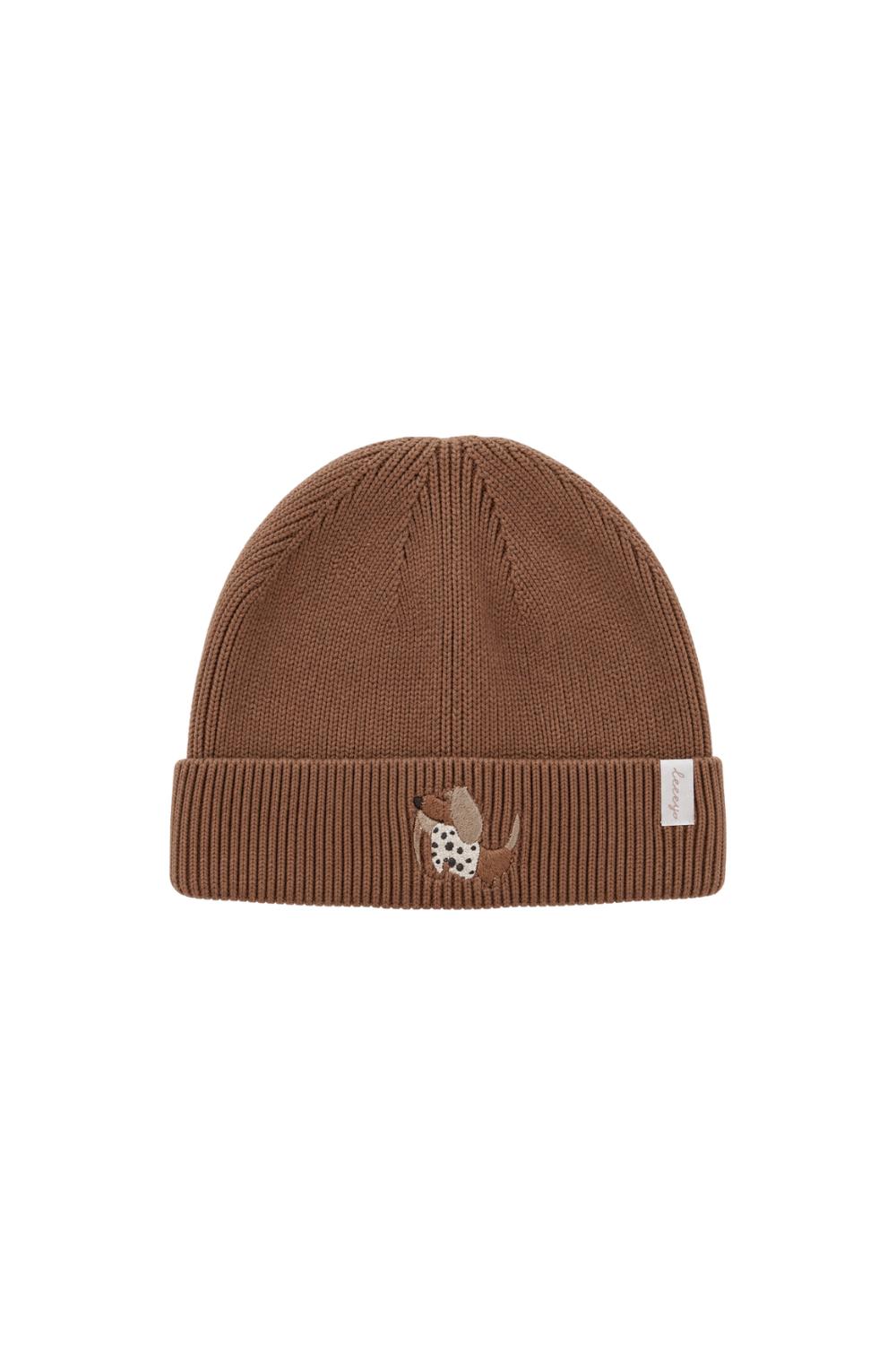 "Dog" Pecan Chunky Knit Beanie