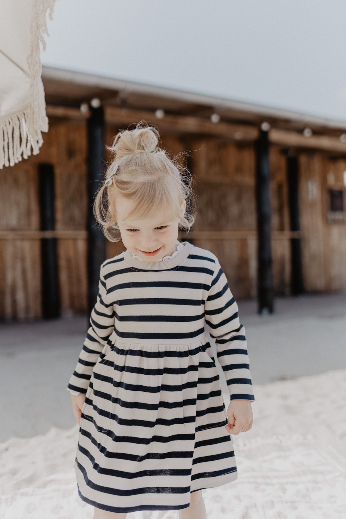 Sweat dress 'navy stripes'