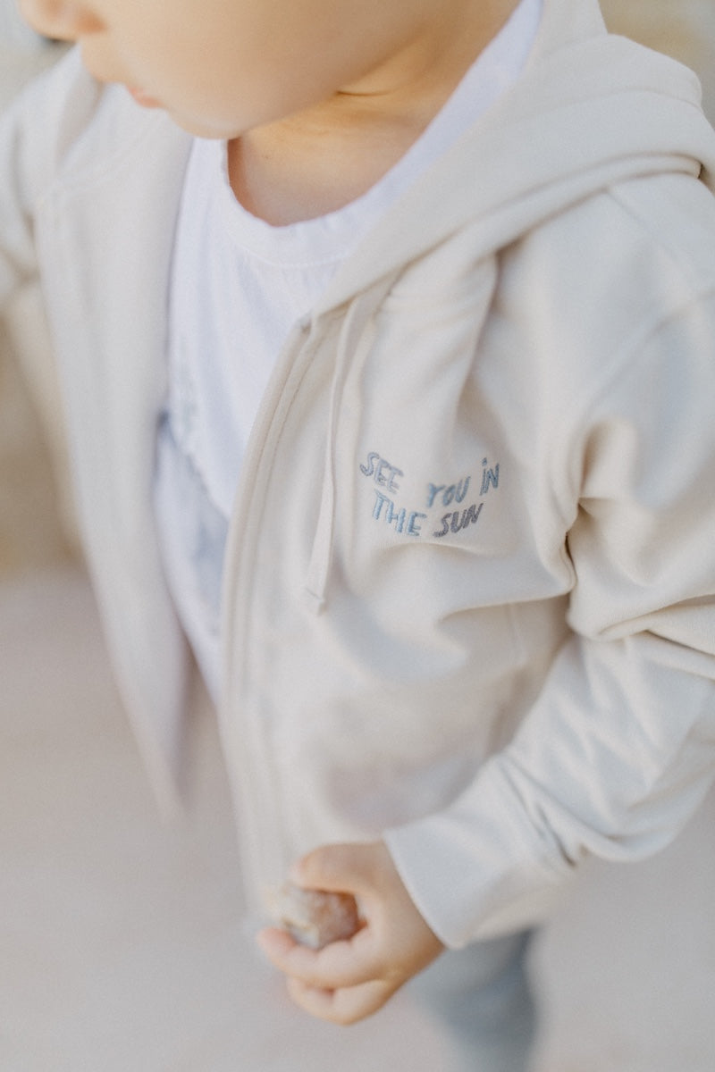 Unisex sweat jacket 'see you in the sun'