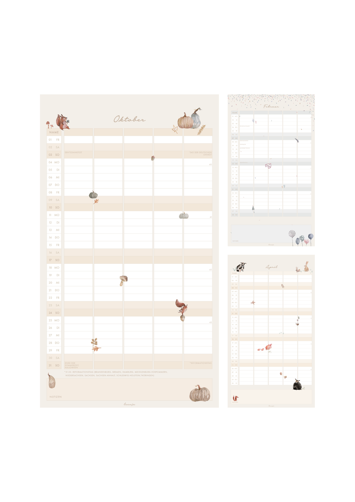 Wandkalender 2027