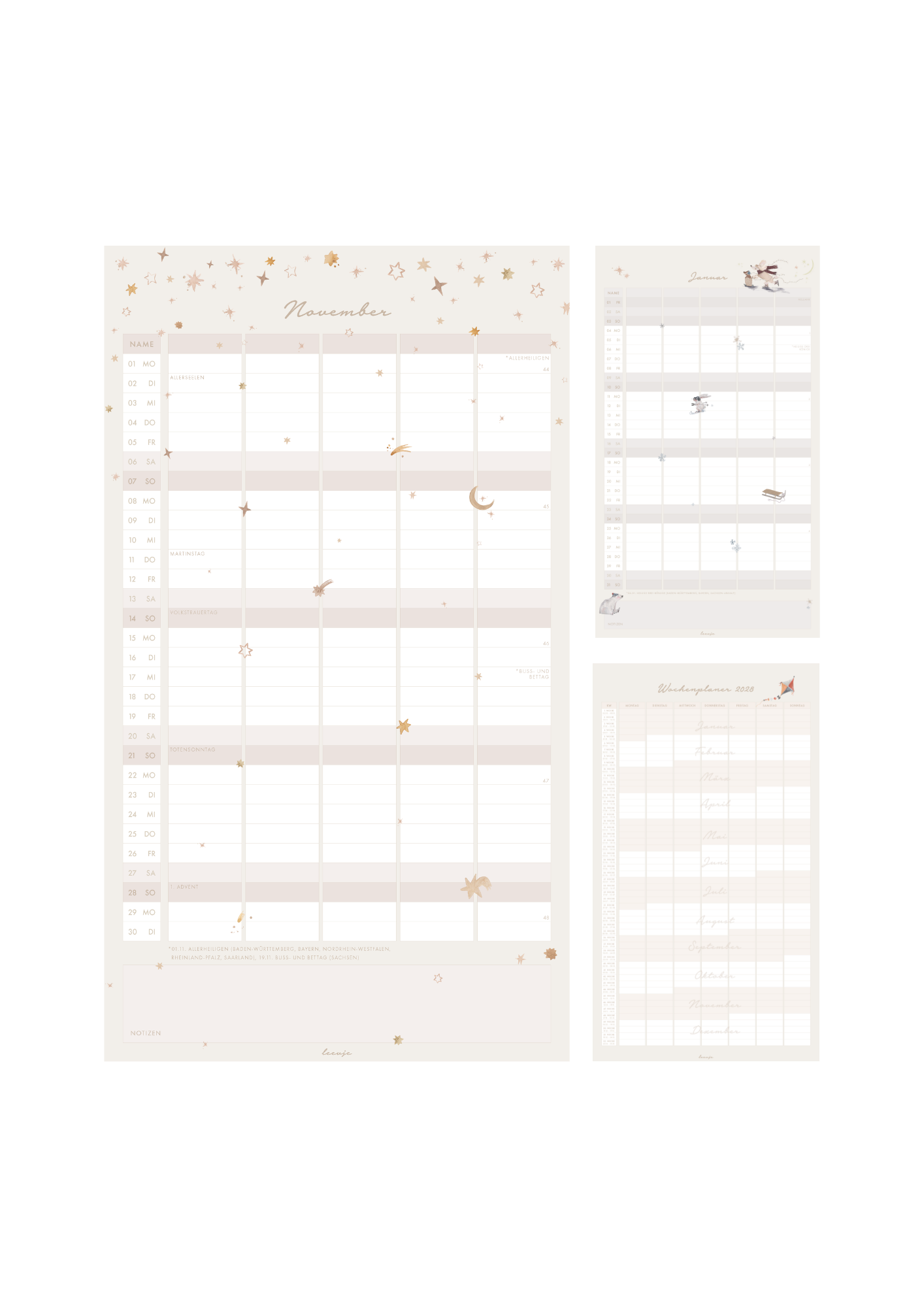 Wandkalender 2027